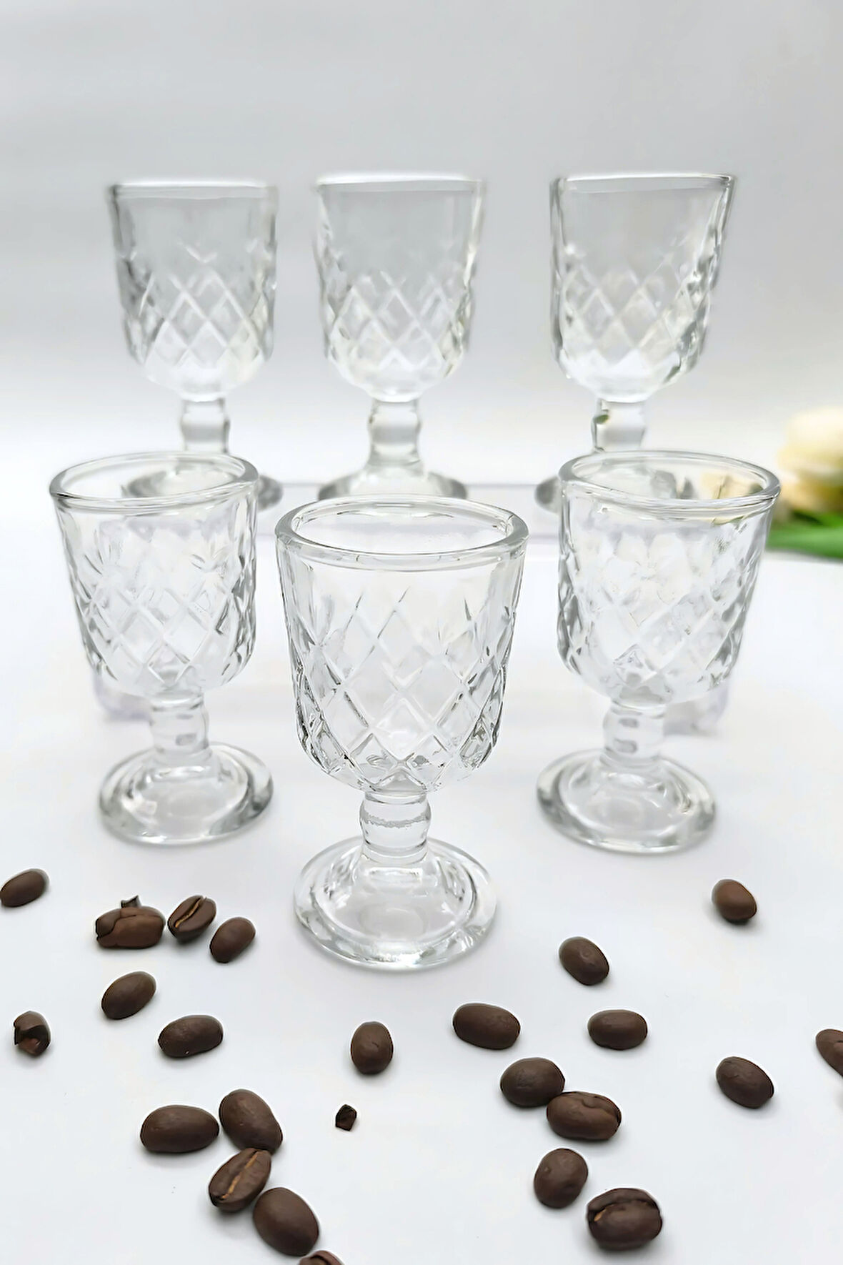 6'lı Kahve Yanı Su Bardağı - Küçük 9x5cm