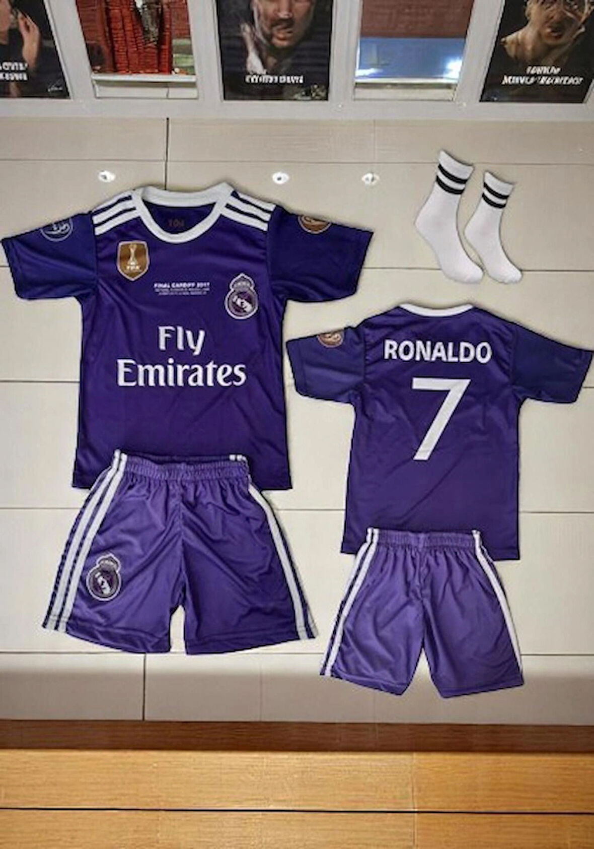 Real Madrıd C.ronaldo Çocuk Forması Çorap+Şort