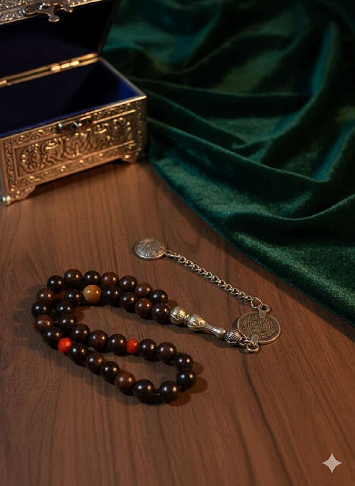 Kusursuz Küre Kesim Doğal Sandal Ağacı Tesbih