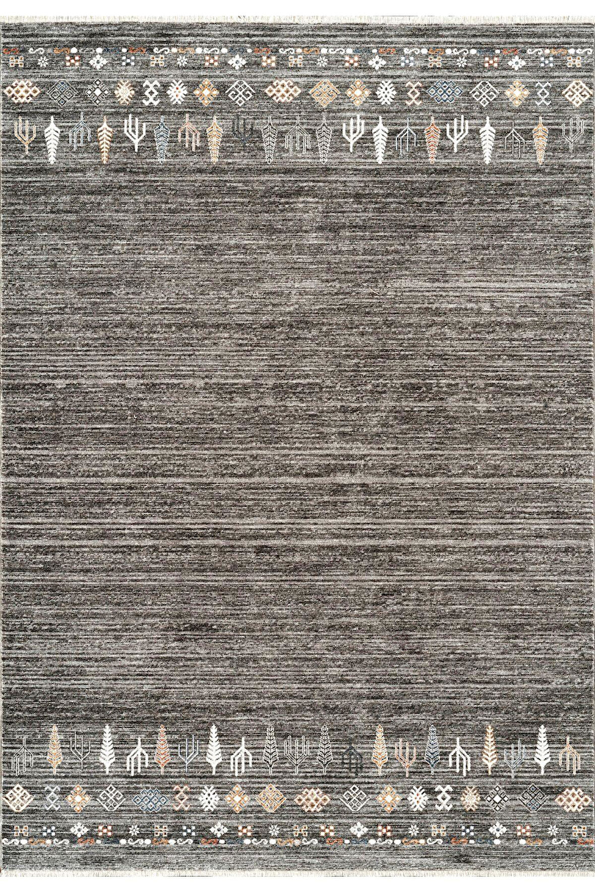 Royal Halı Armonika YT03B Antrasit Multi Antialerjik Yumuşak Dokulu Modern Etnik Halı