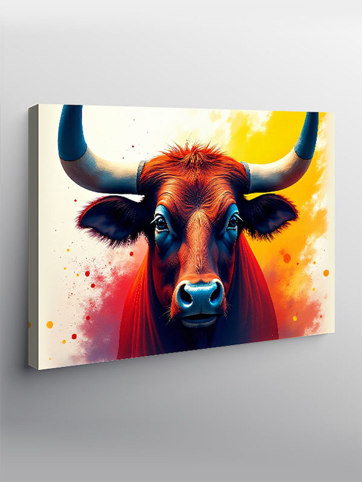 Kanvas Tablo Güçlü Boğa Figürü 100cmx140cm