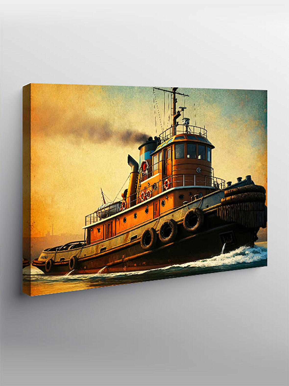 Kanvas Tablo Çekici Gemi 50cmx70cm