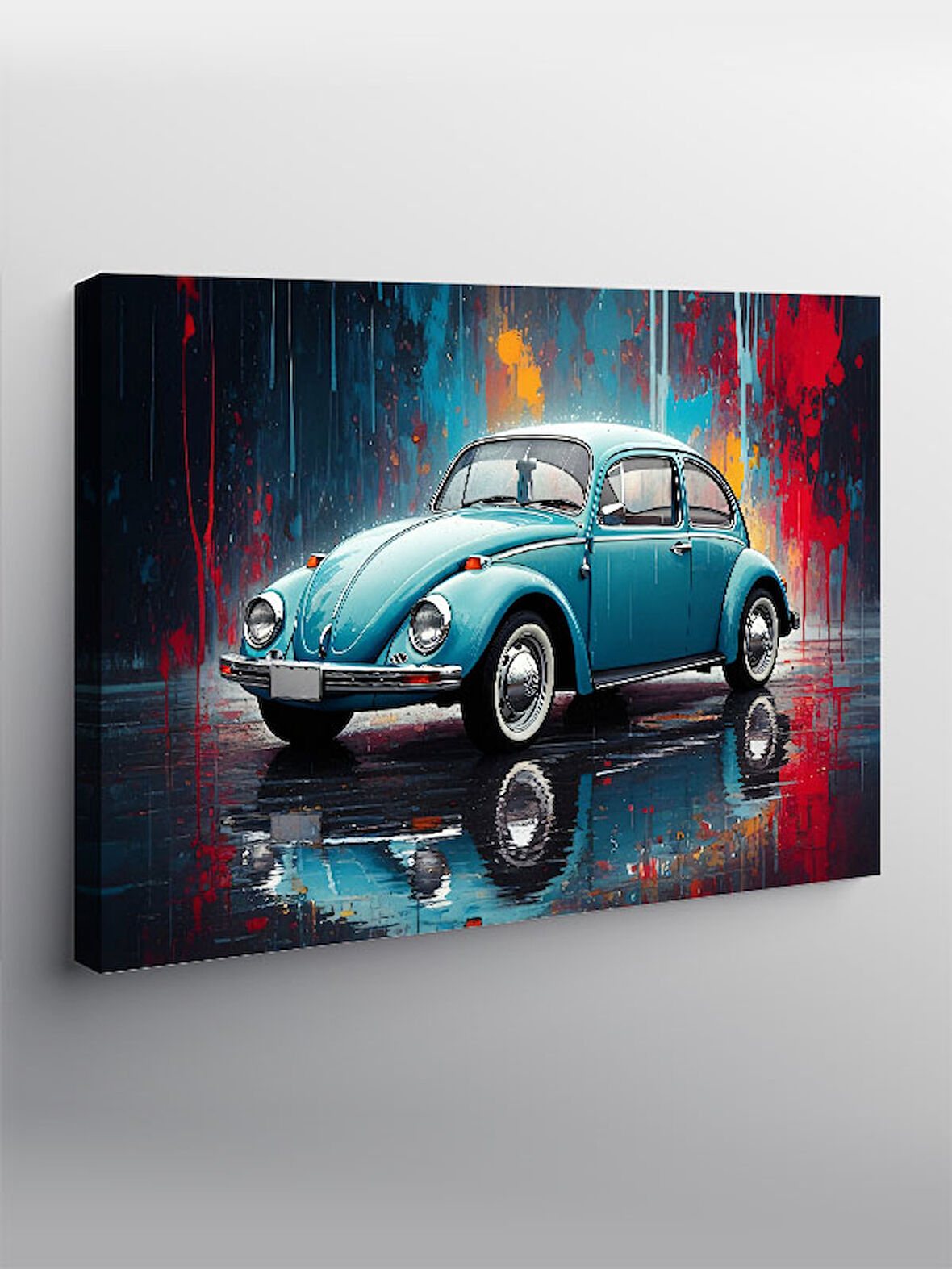 Kanvas Tablo Retro Klasik Araba 100cmx140cm