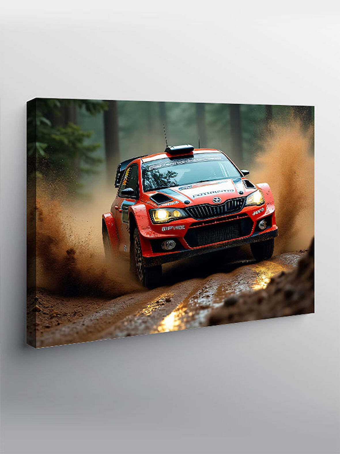 Kanvas Tablo Ralli Yarış Arabası 50cmx70cm