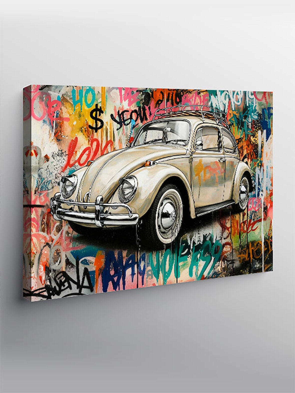 Kanvas Tablo Sokak Grafiti Arabası 50cmx70cm