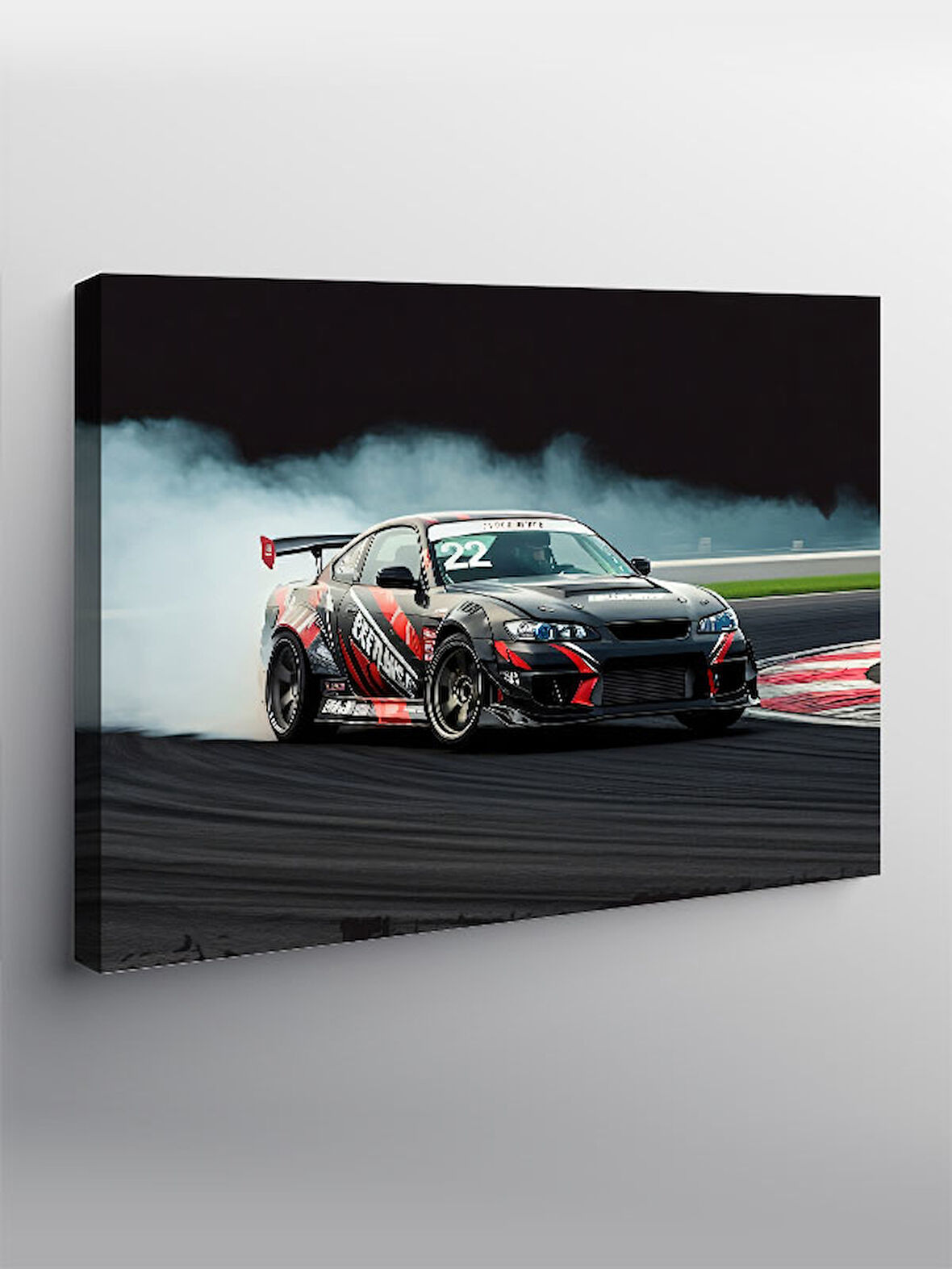 Kanvas Tablo Pistte Drift Arabası 50cmx70cm