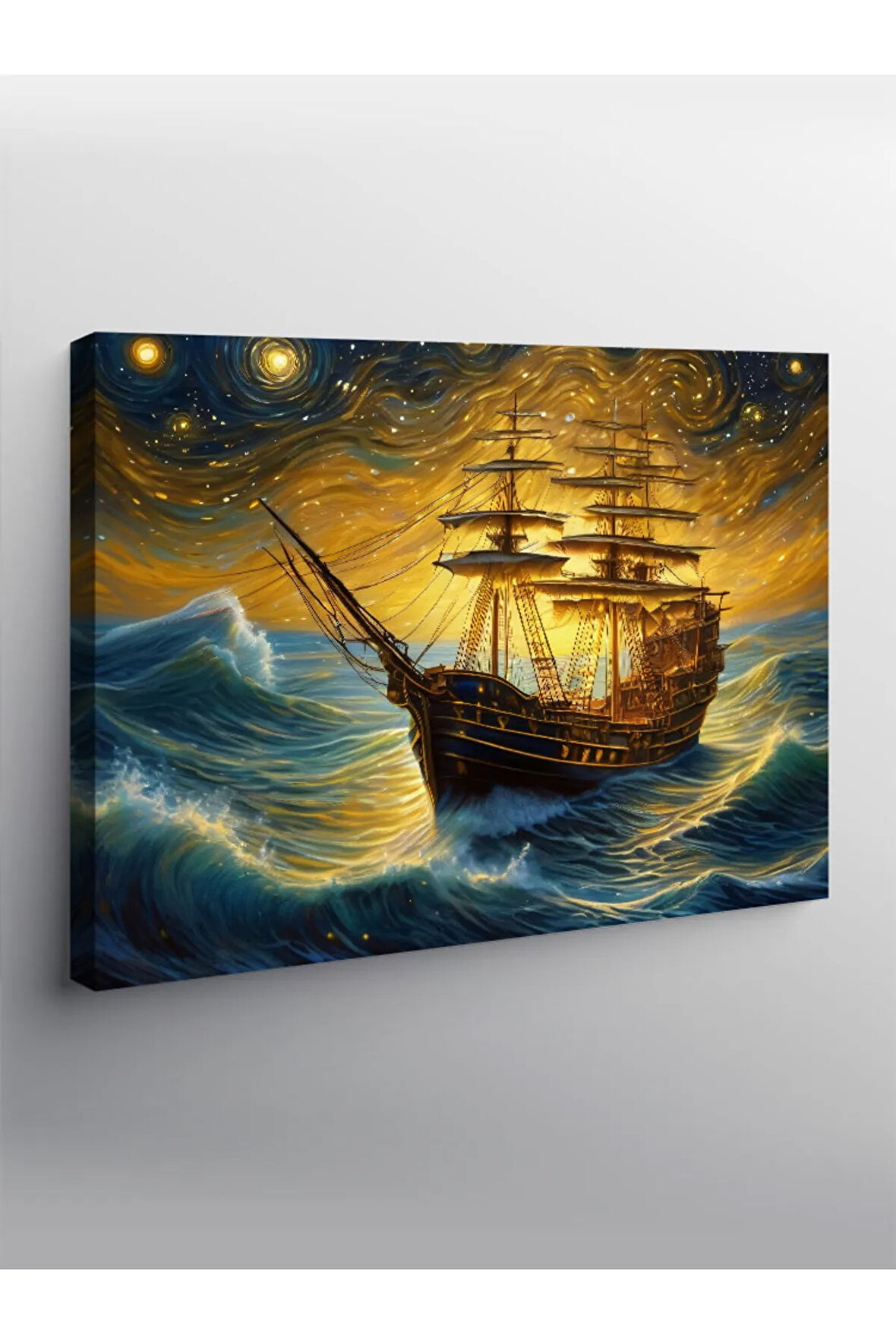 Kanvas Tablo Van Gogh Tarzı Yani Kendi Tekne