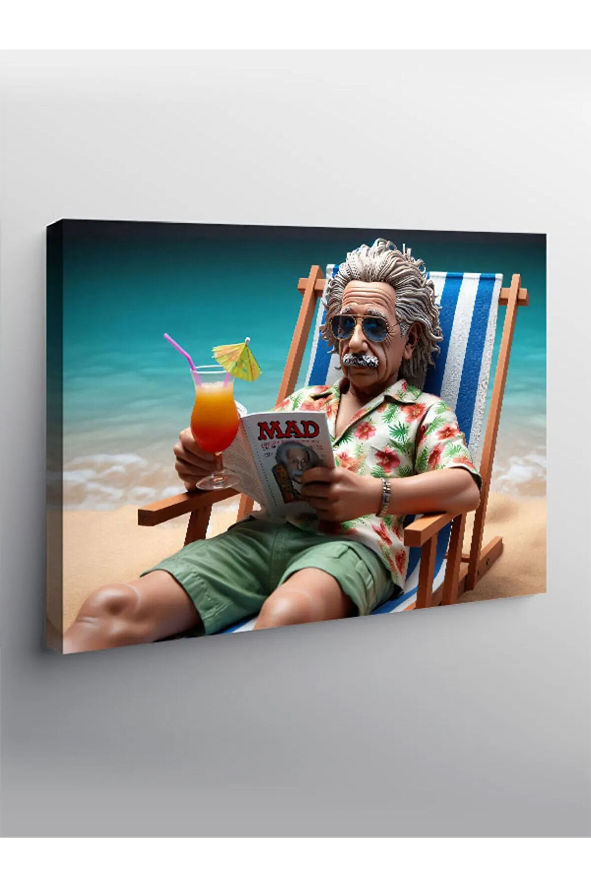 Kanvas Tablo Albert Einstein Fan Art