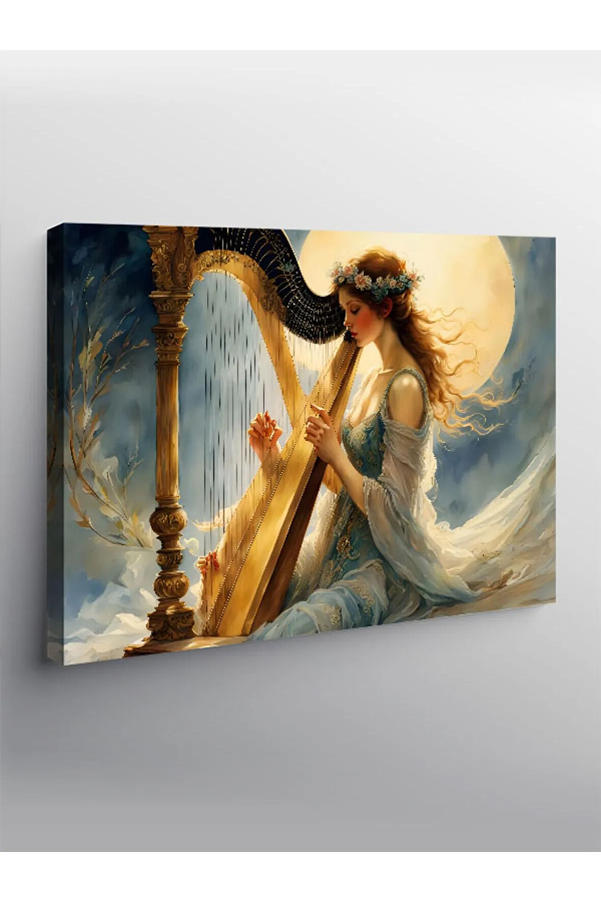 Kanvas Tablo Kanun Çalan Kadın