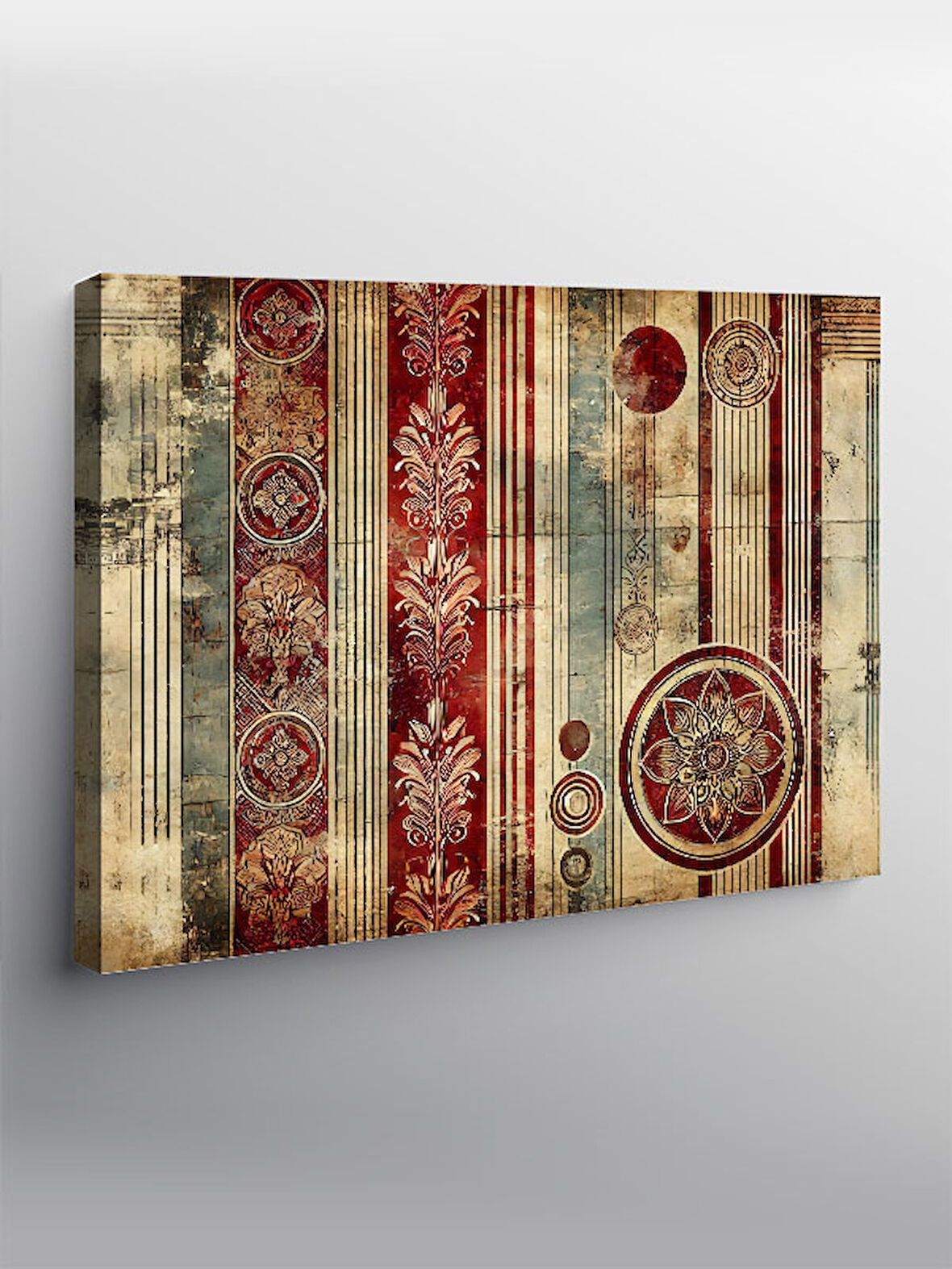 Kanvas Tablo Vintage Duvar Deseni