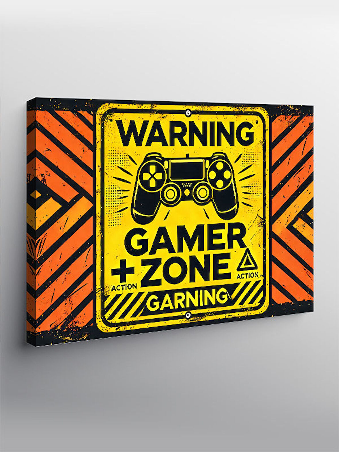 Kanvas Tablo Gamer Zone Uyarısı