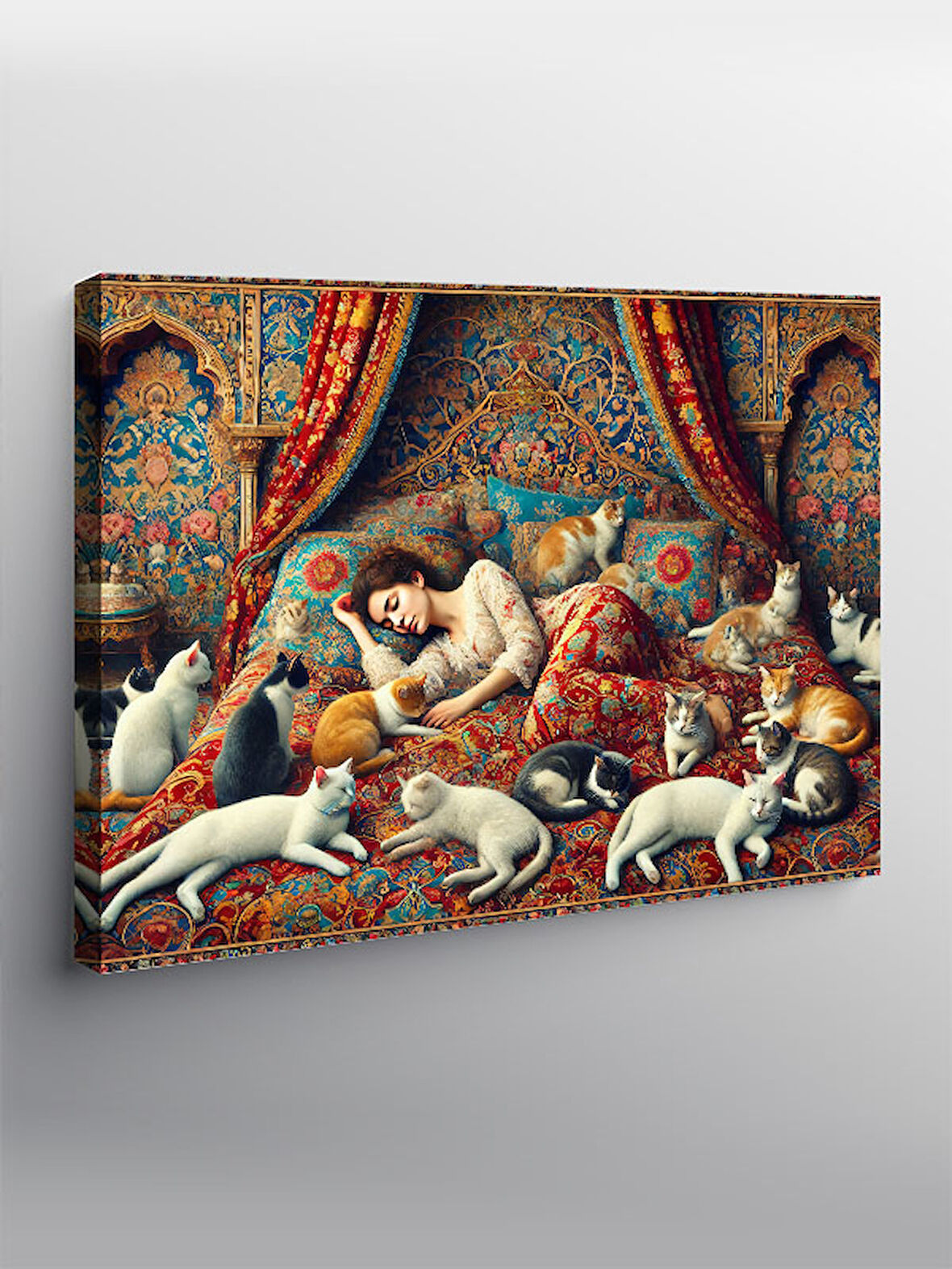 Kanvas Tablo Renkli Hayvan Deseni