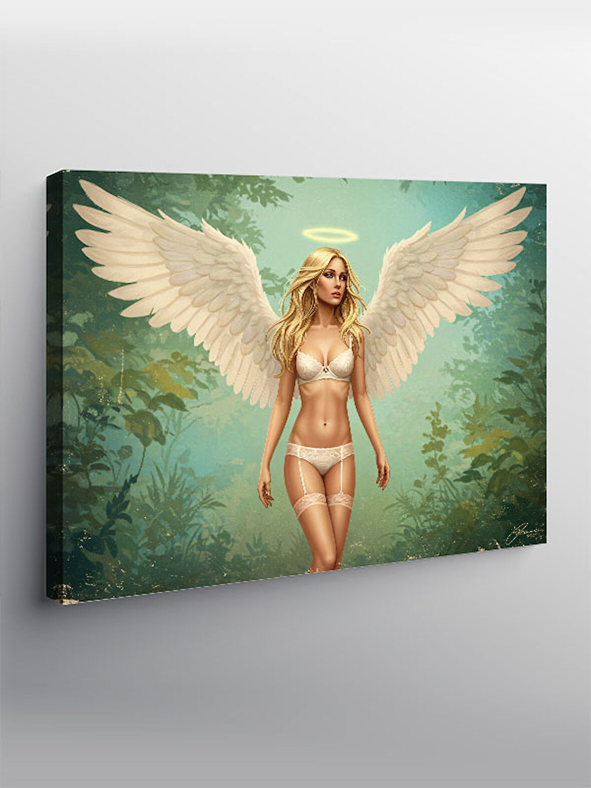 Kanvas Tablo Kanatlı Melek Kadın