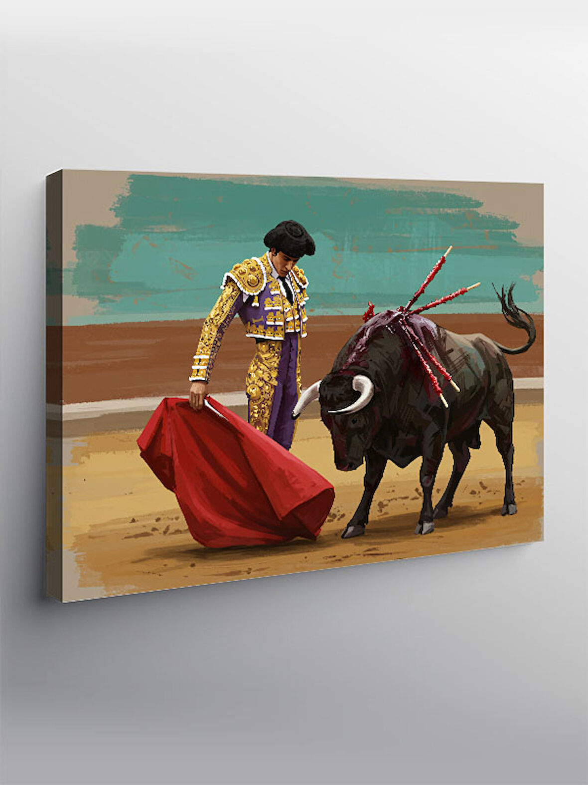 Kanvas Tablo Matador Ve Boğa
