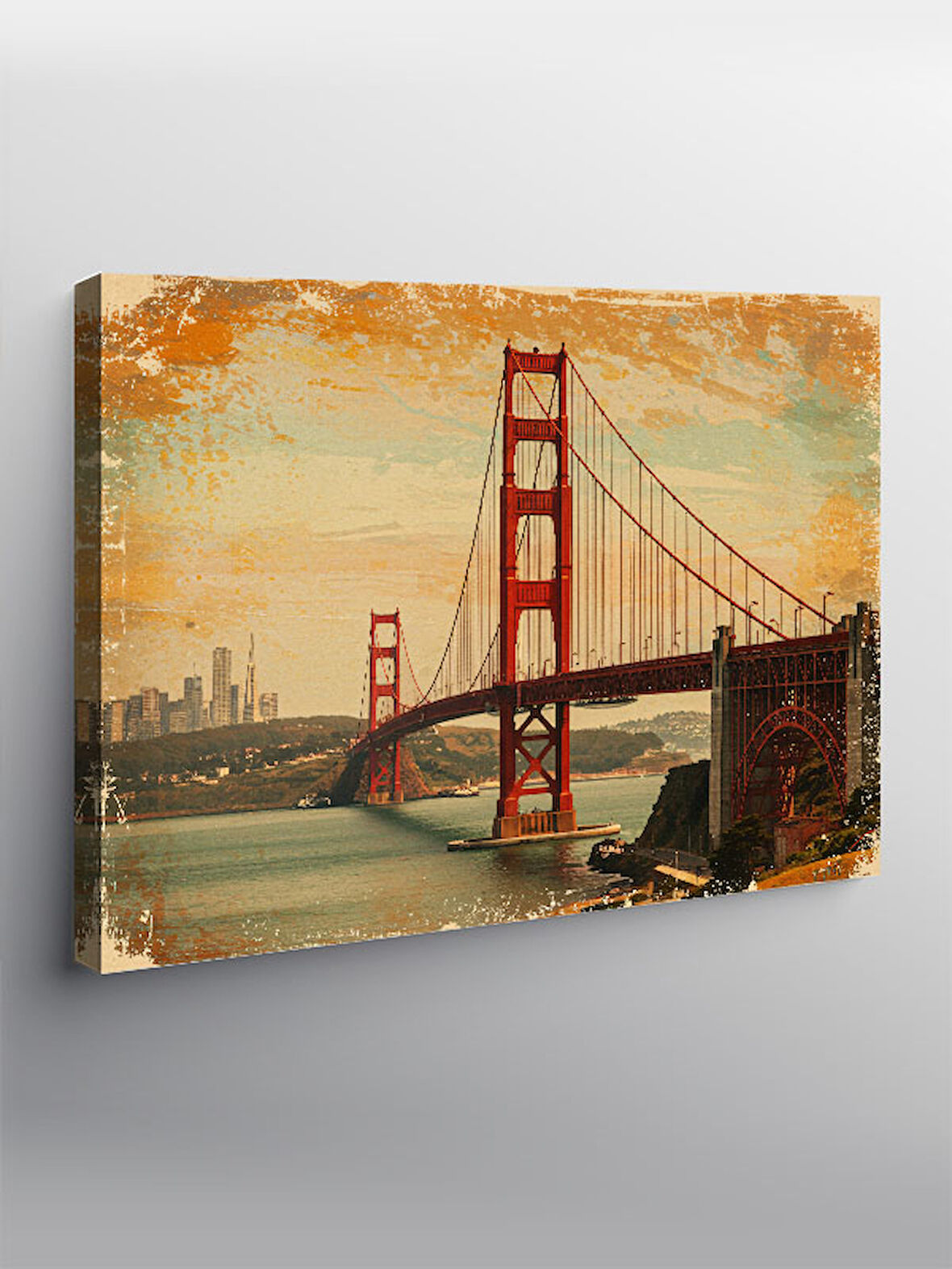 Kanvas Tablo Golden Gate Bridge'İn Gün Batımı
