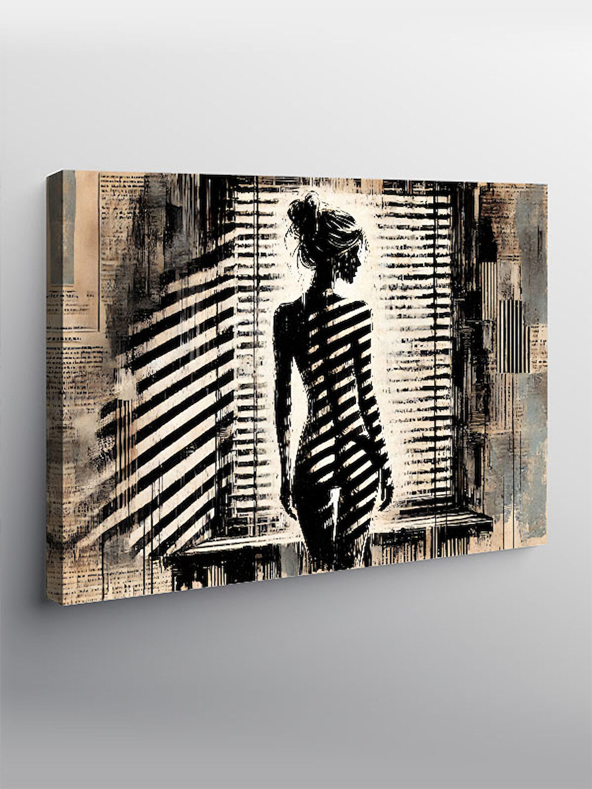 Kanvas Tablo Gölge Ve Siluet Zarafeti