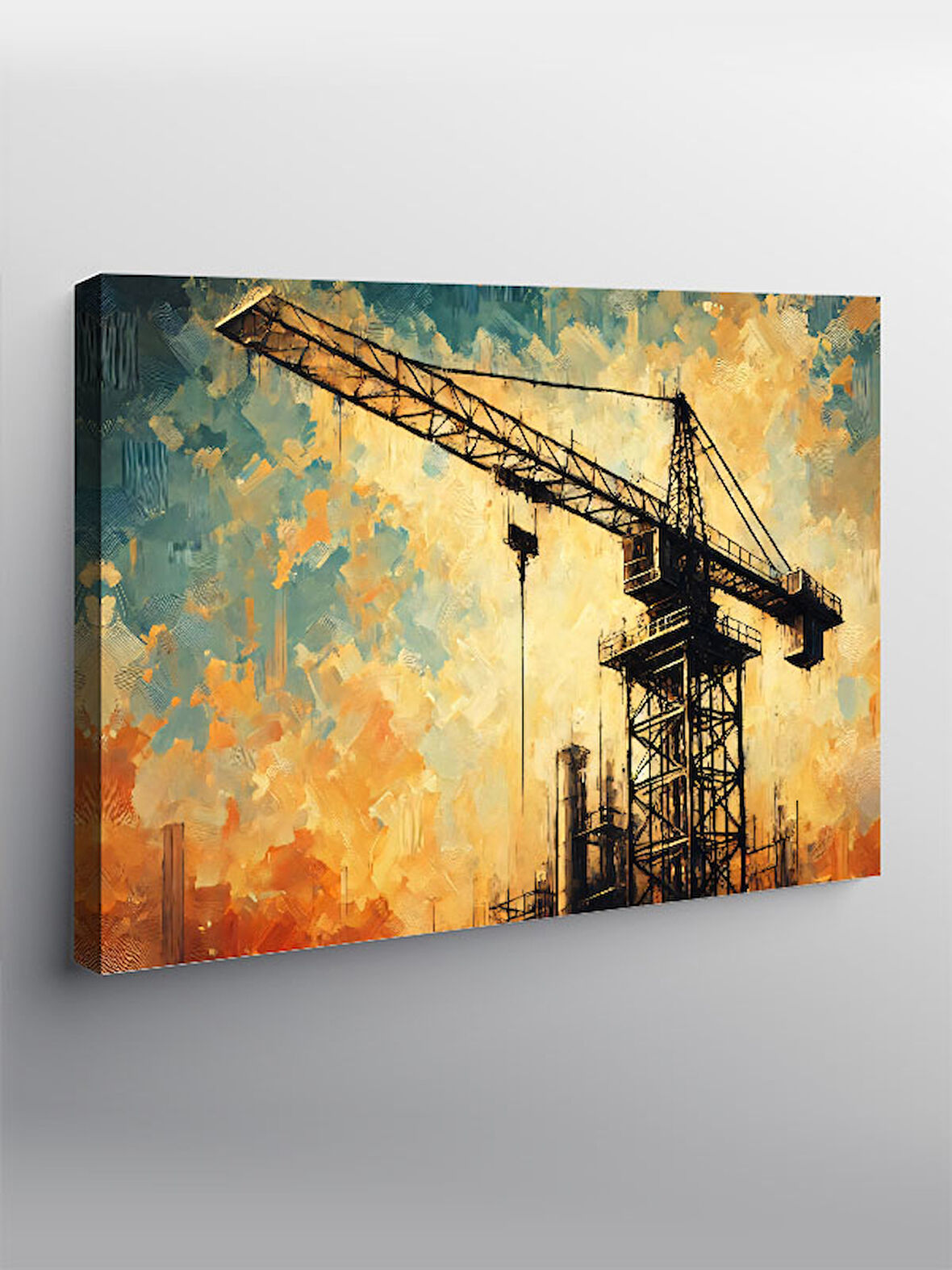 Kanvas Tablo Gökyüzüne Uzanan Vinç