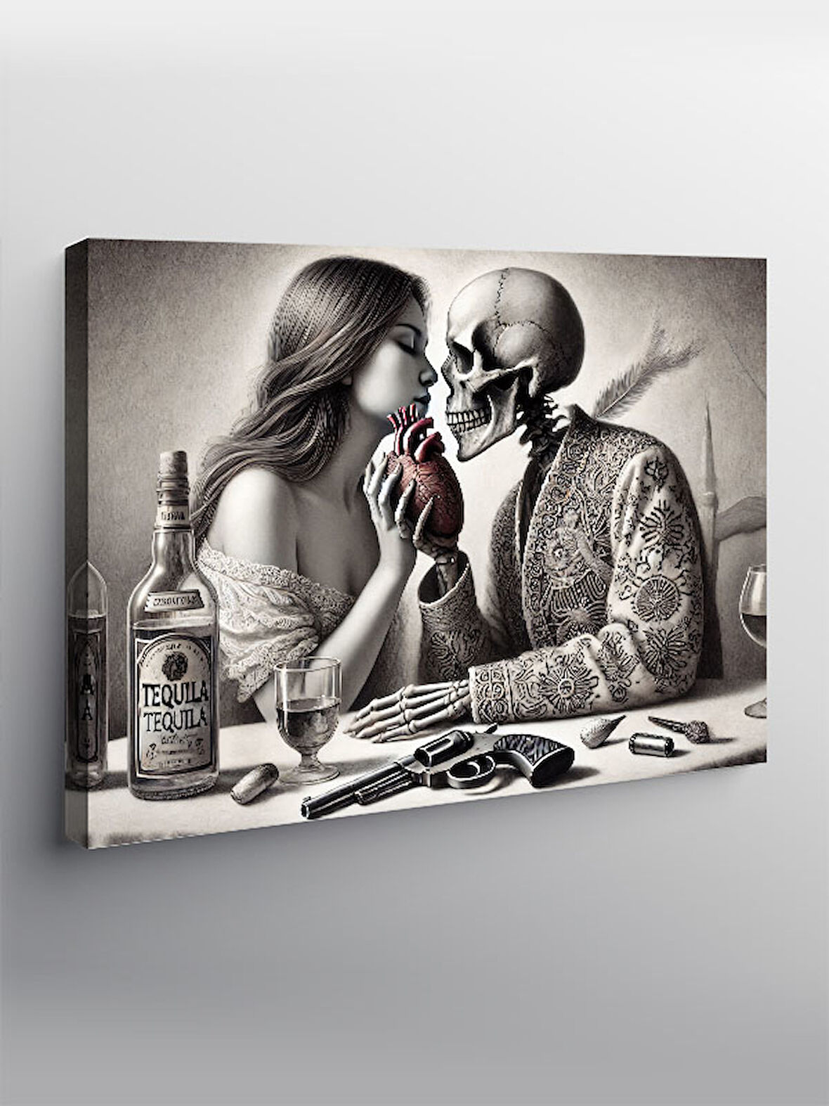 Kanvas Tablo Aşk Ve Viski: Zıtlıkların Uyumu