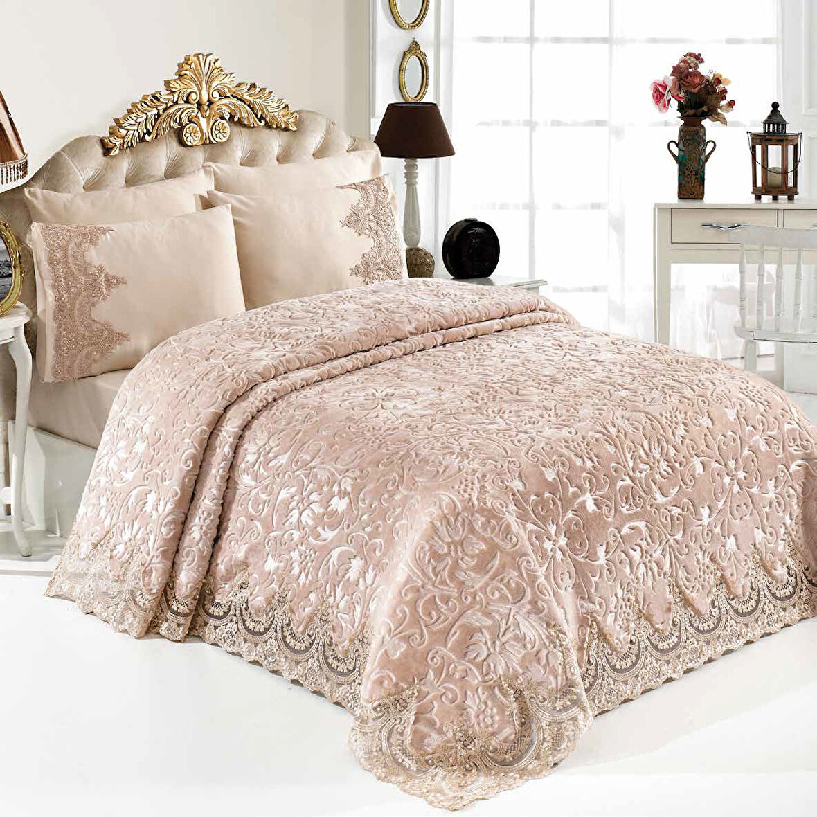 Golden Home Battaniye Yatak Örtüsü