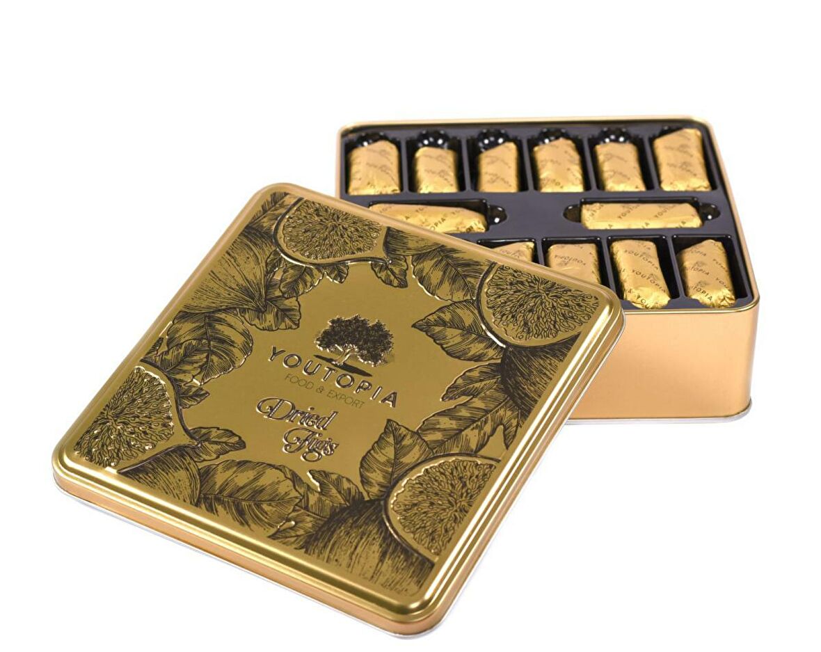 Youtopia Özel Kuru İncir Metal Kutu Gold