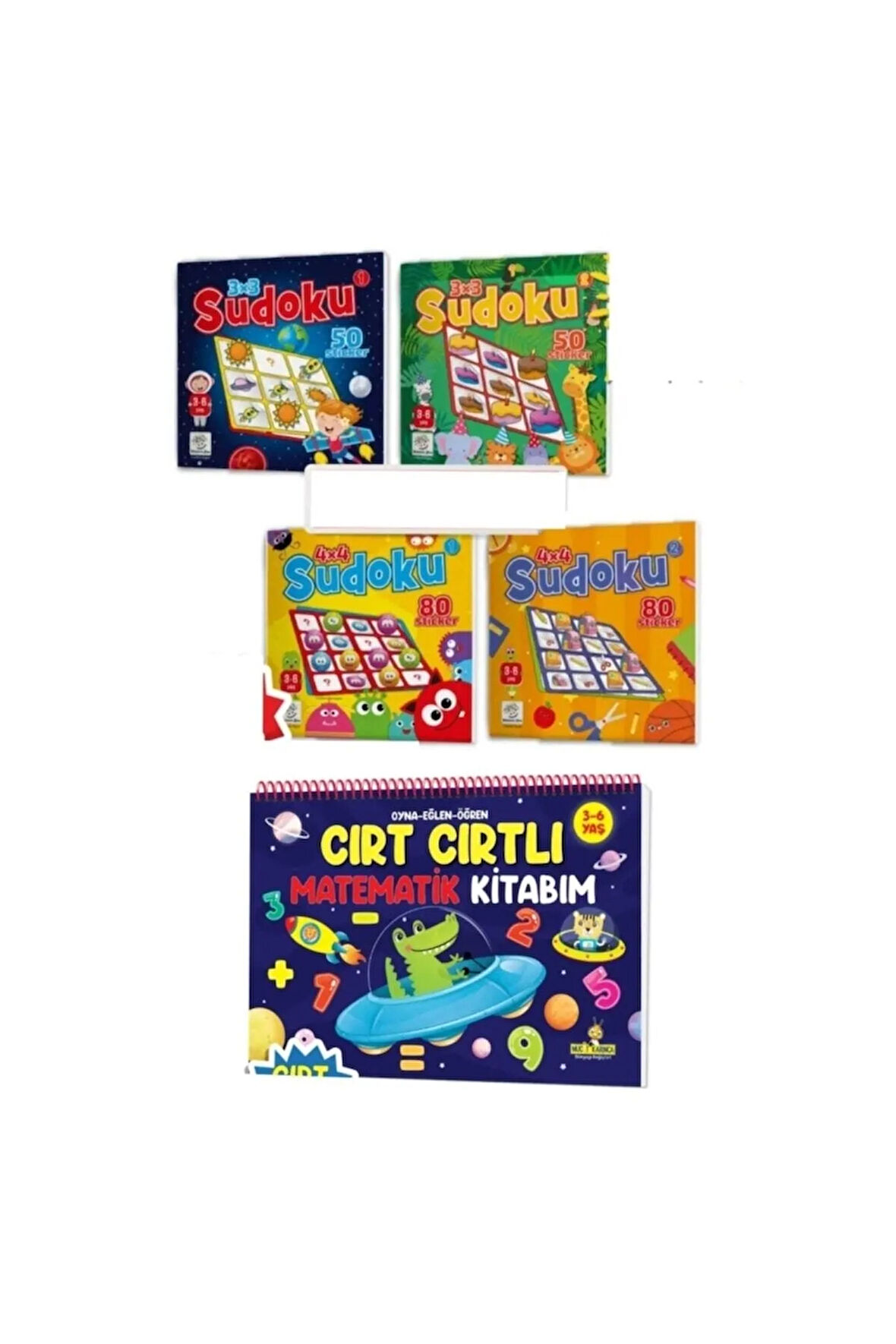 3-6 Yaş Stickerli Sudoku Ve Cırt Cırtlı Matematik Kitabım - Kaliteburda Avm