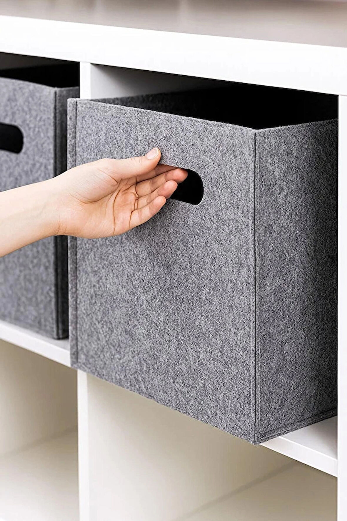 Çok Amaçlı Kullanım Keçe Organizer Dolap İçi Düzenleyici Saklama Kutusu