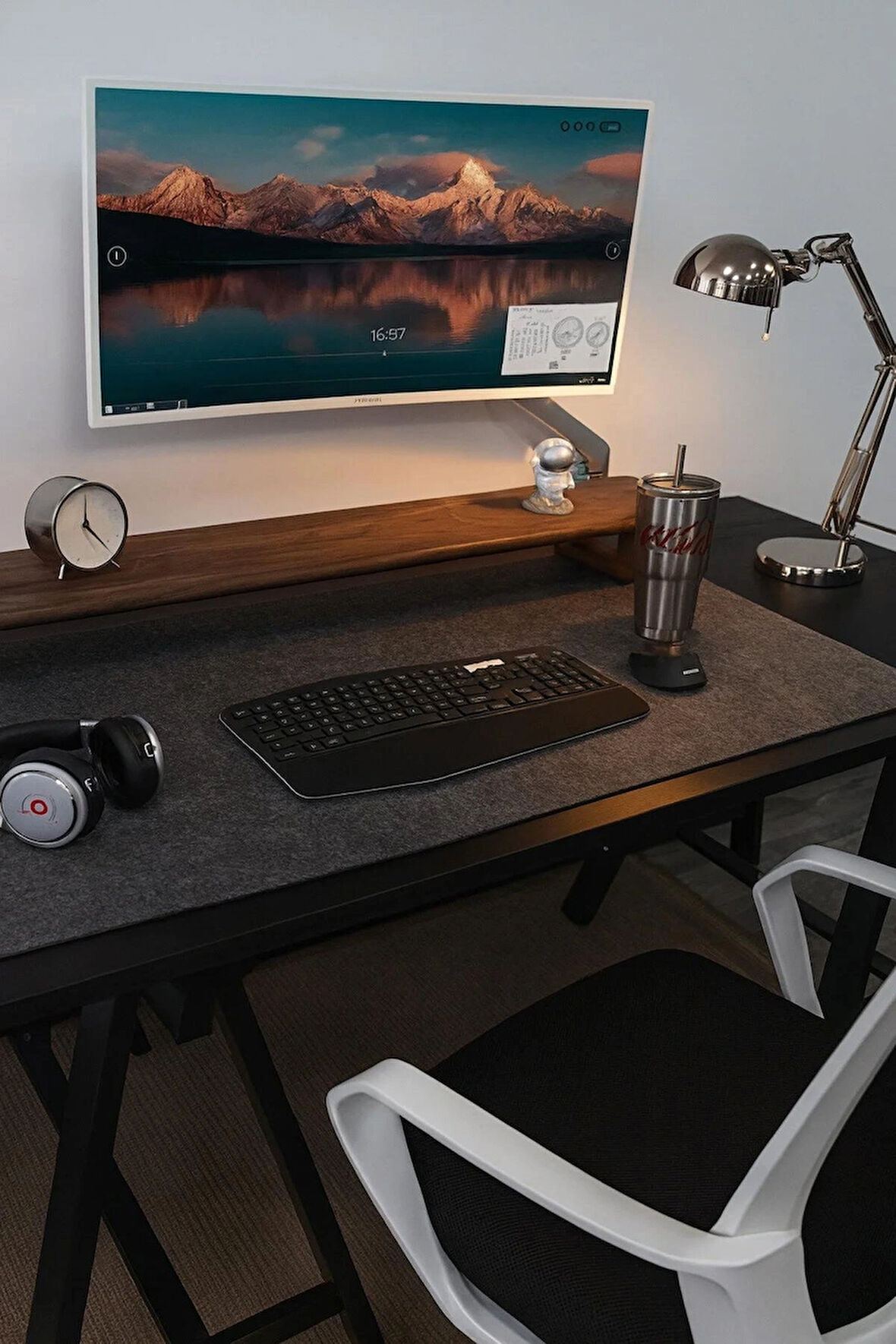 Keçe Çalışma Masası Düzenleme Ve Oyuncu Mouse Pedi Masa Üstü Düzenleyici 40x90