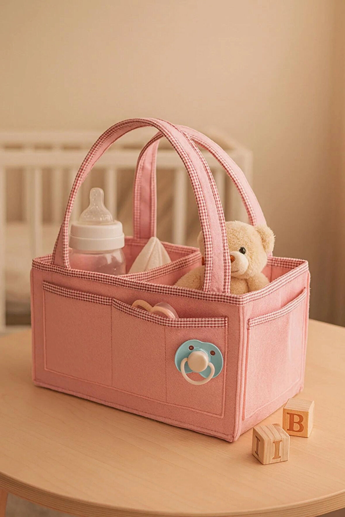 Anne Bebek Keçe Bakım Çantası Yenidoğan İçin Organizer Düzenleyici Çok Amaçlı