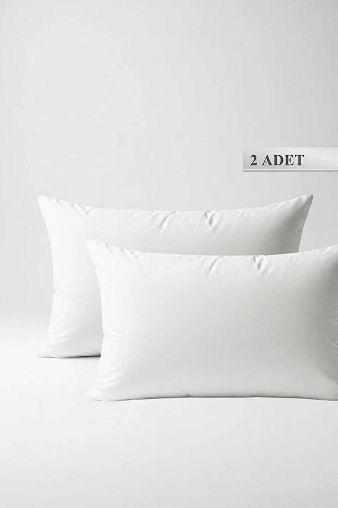 2 Adet 700 gr Elyaf Dolgulu Mikrofiber Yastık - Yıkanabilir & Nefes Alan 50 x 70 cm