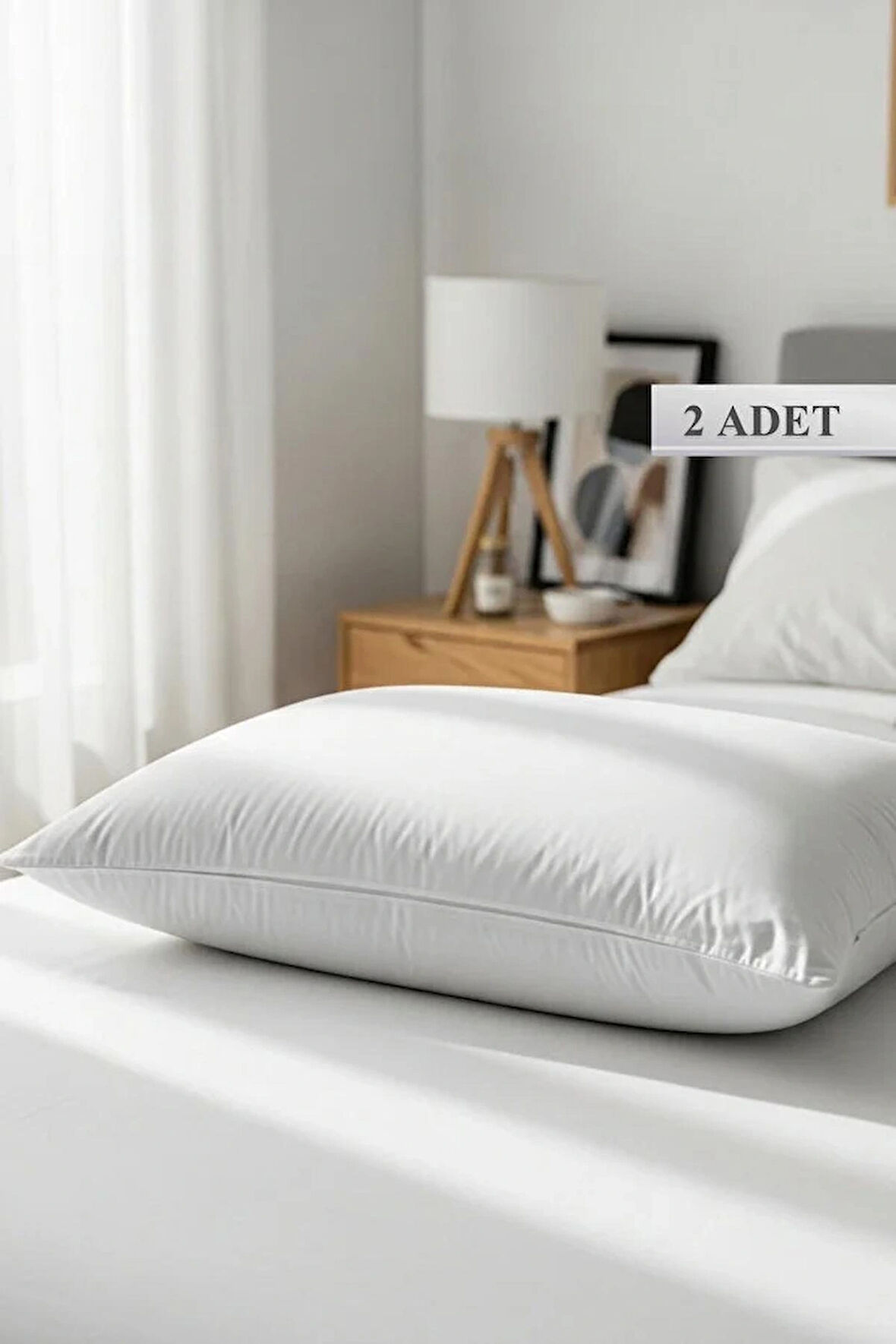 2 Adet Sıvı Geçirmez Microfiber Yastık Alezi - Su Geçirmez Yastık Koruyucu 50x70 cm