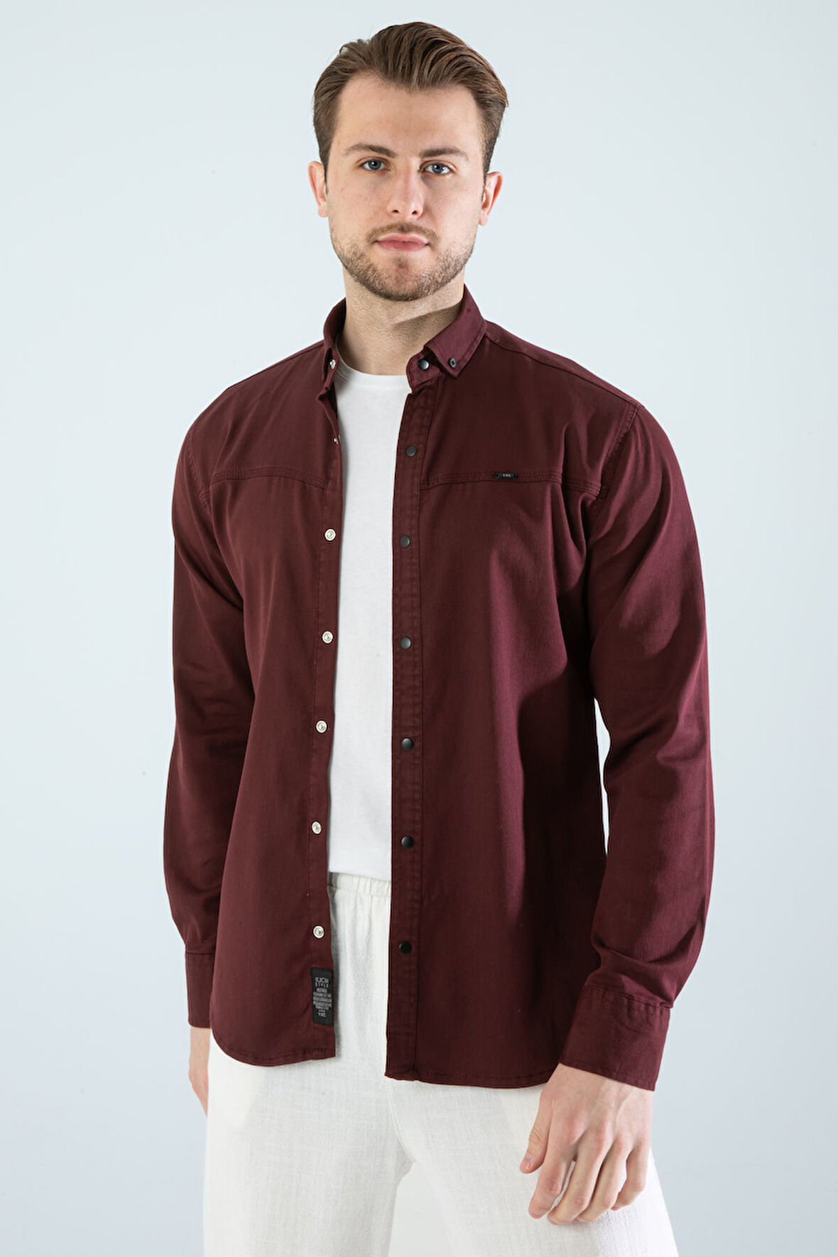 CEPSİZ SLİM FİT KOT GÖMLEK