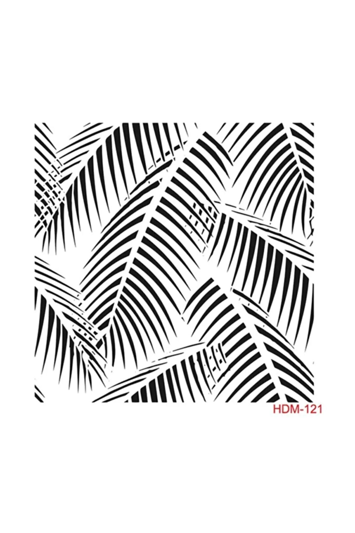 Yaprak Stencil (şablon) 25x25 Cm