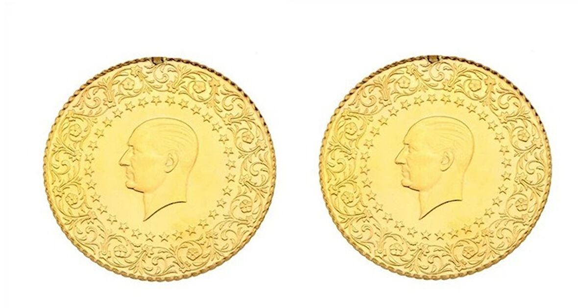 2 Adet Yeni Tarihli Yarım Altın (darphane)