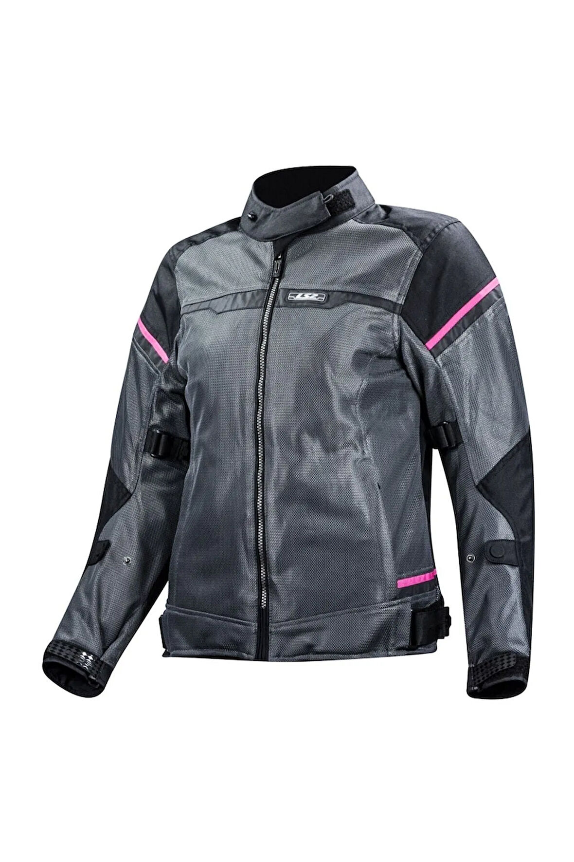 Ls2 Rıva Kadın Mont Siyah-gri-pembe Ceket Mont