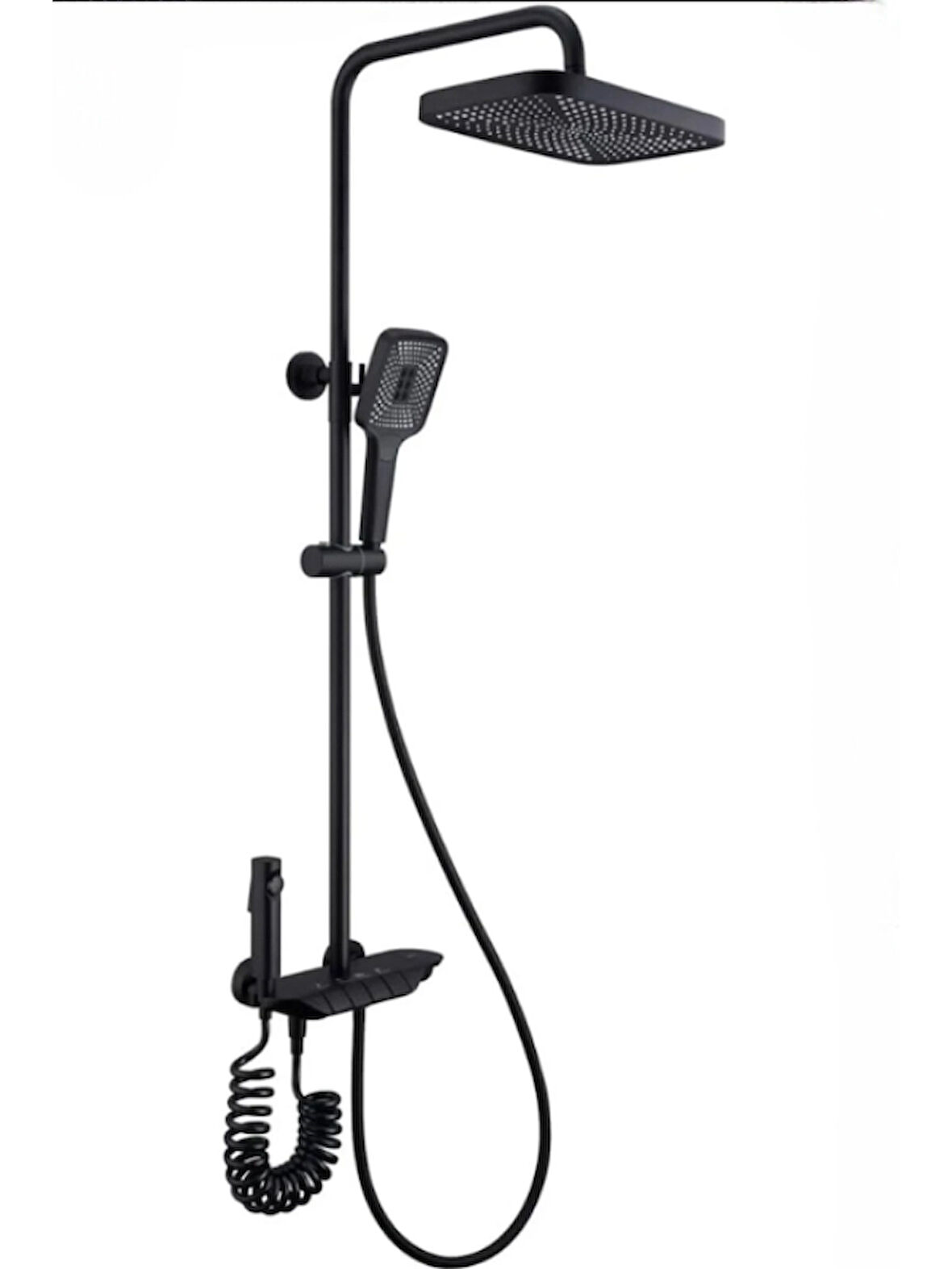 Yedi Yapı Market Piyano Tuşlu Robot Duş Seti Siyah