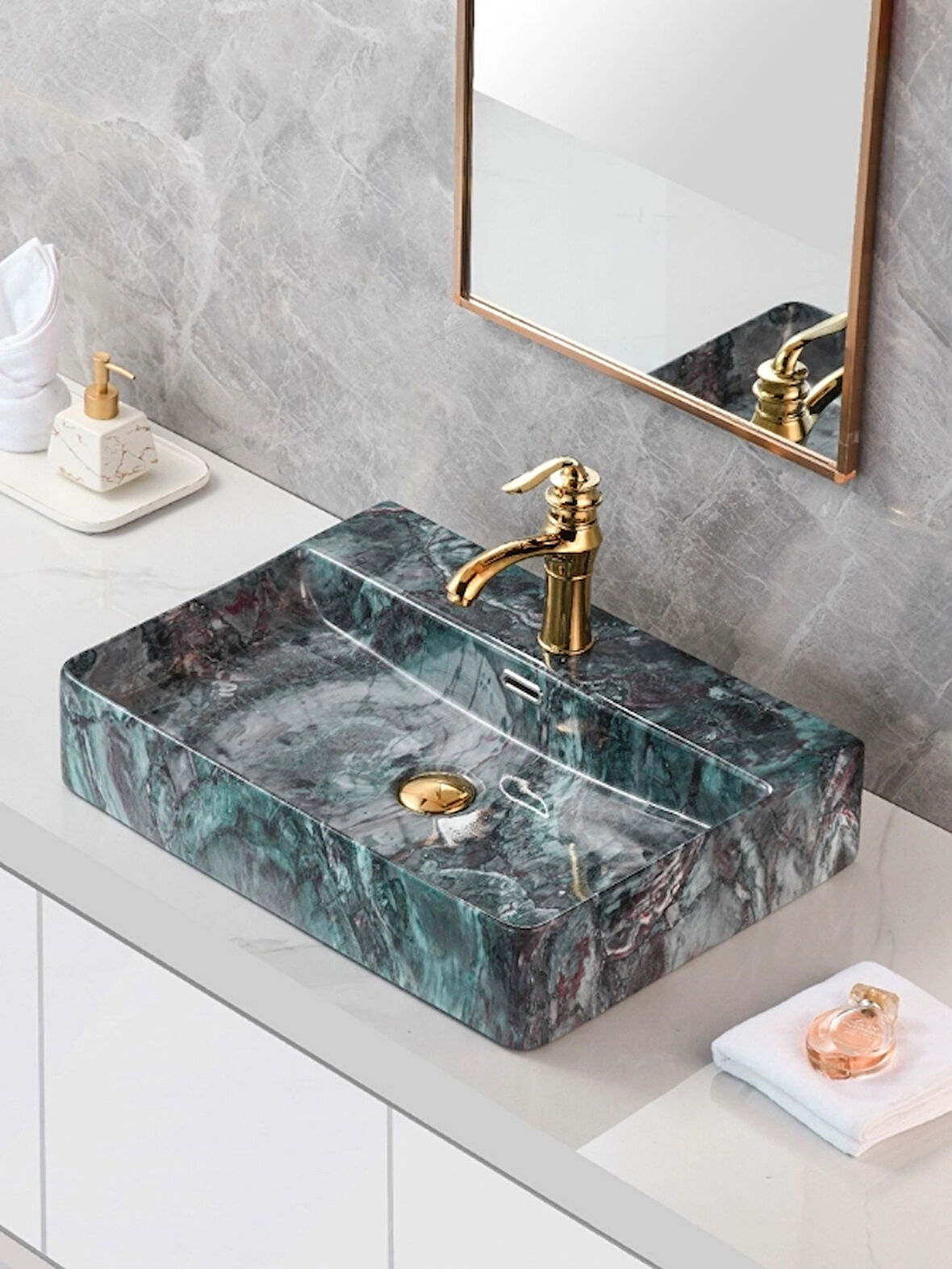 Tezgah Üstü Seramik Çanak Lavabo Banyo Lavabosu