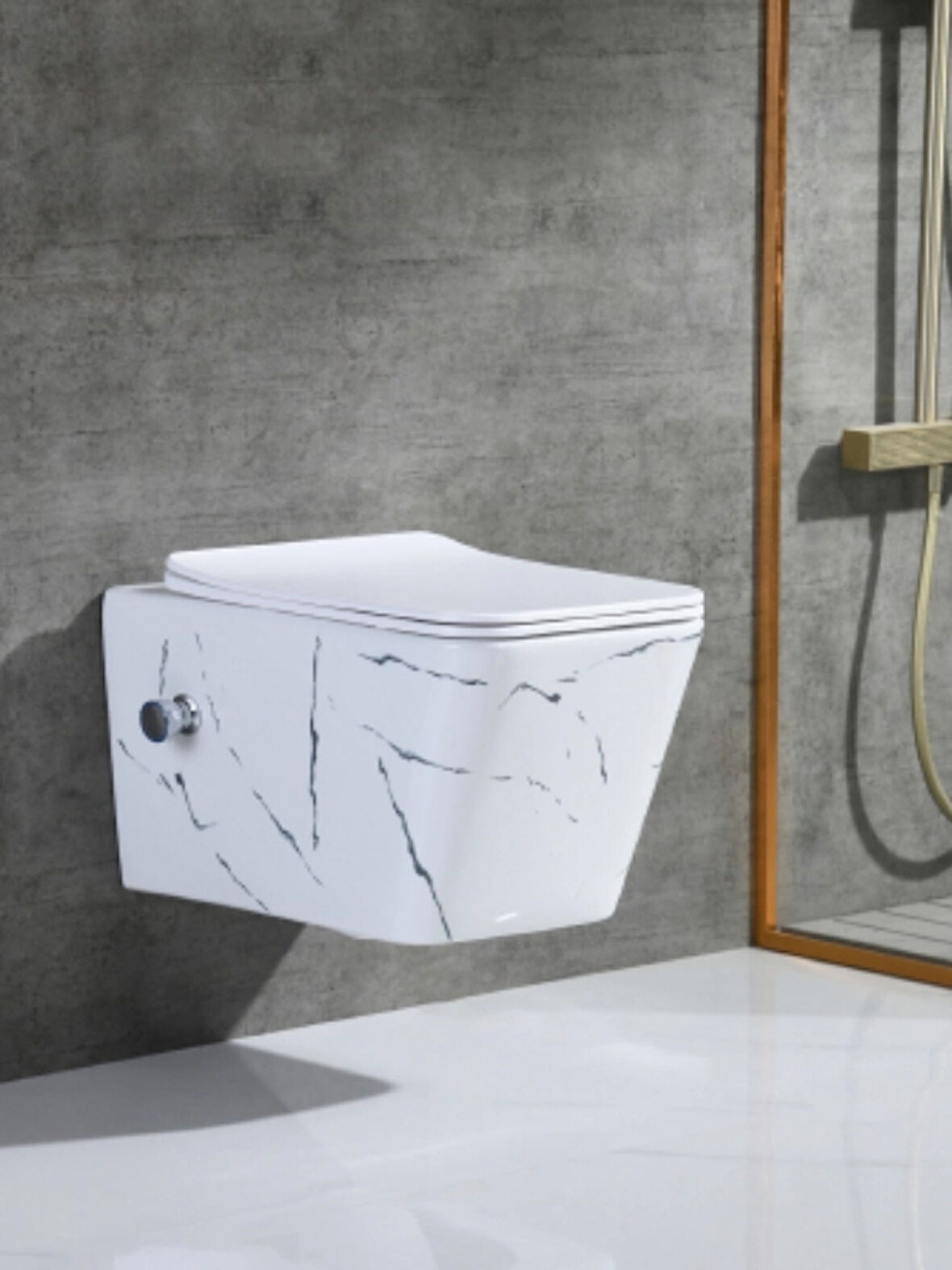 Yedi Yapı Mermer Desenli Asma Klozet