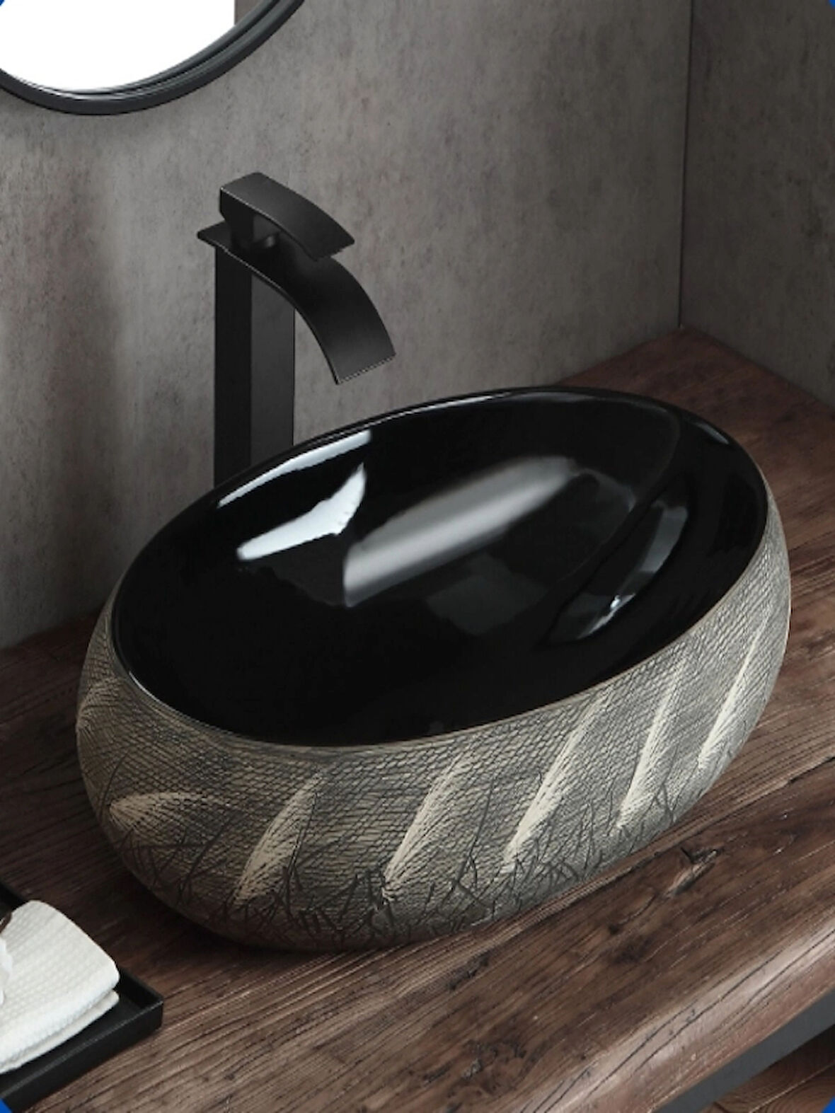 Tezgah Üstü Seramik Çanak Lavabo Banyo Lavabosu