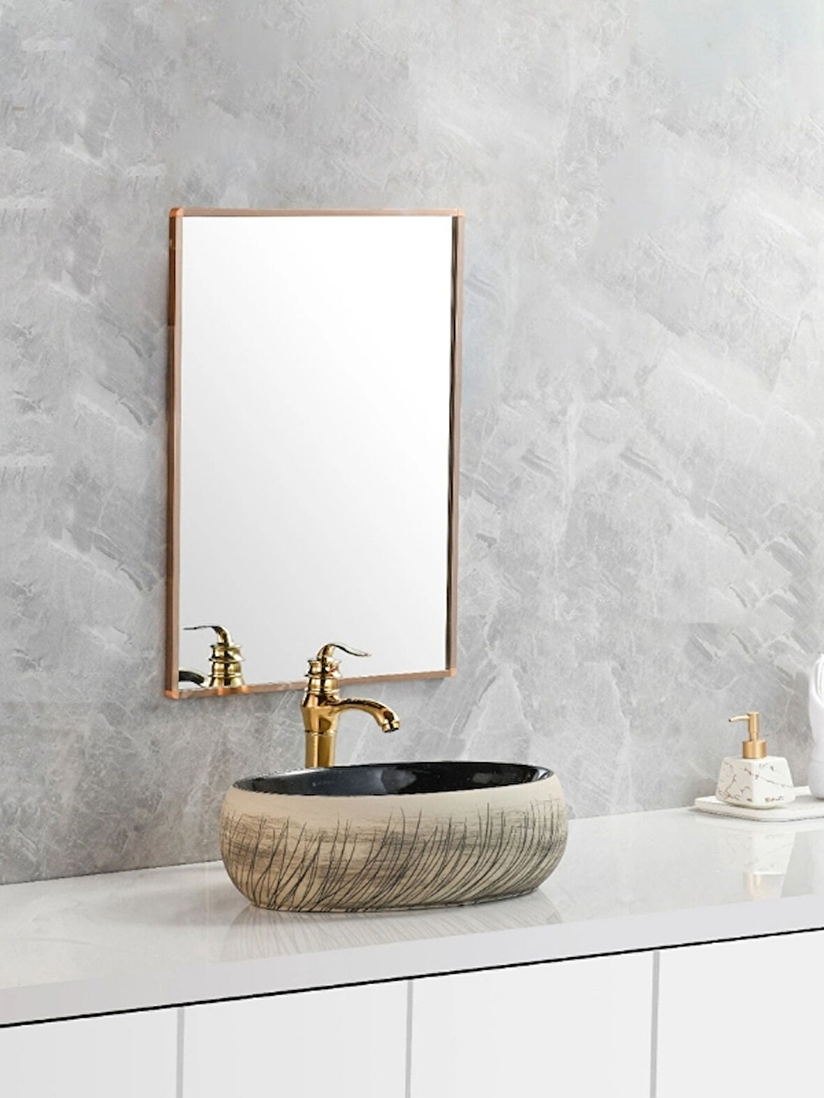 Tezgah Üstü Seramik Çanak Lavabo Banyo Lavabosu