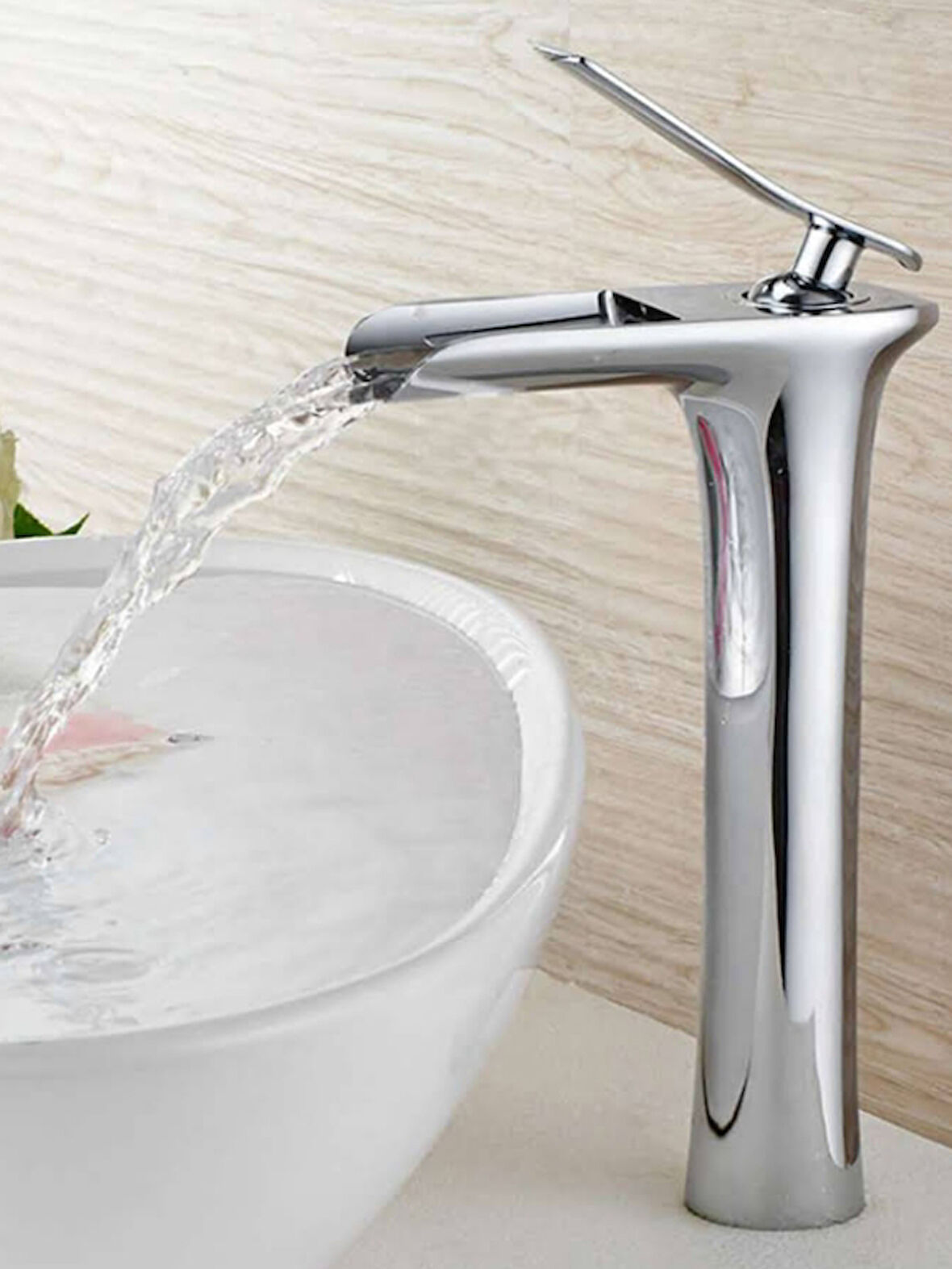 Şelale Çanak Lavabo Bataryası Gümüş
