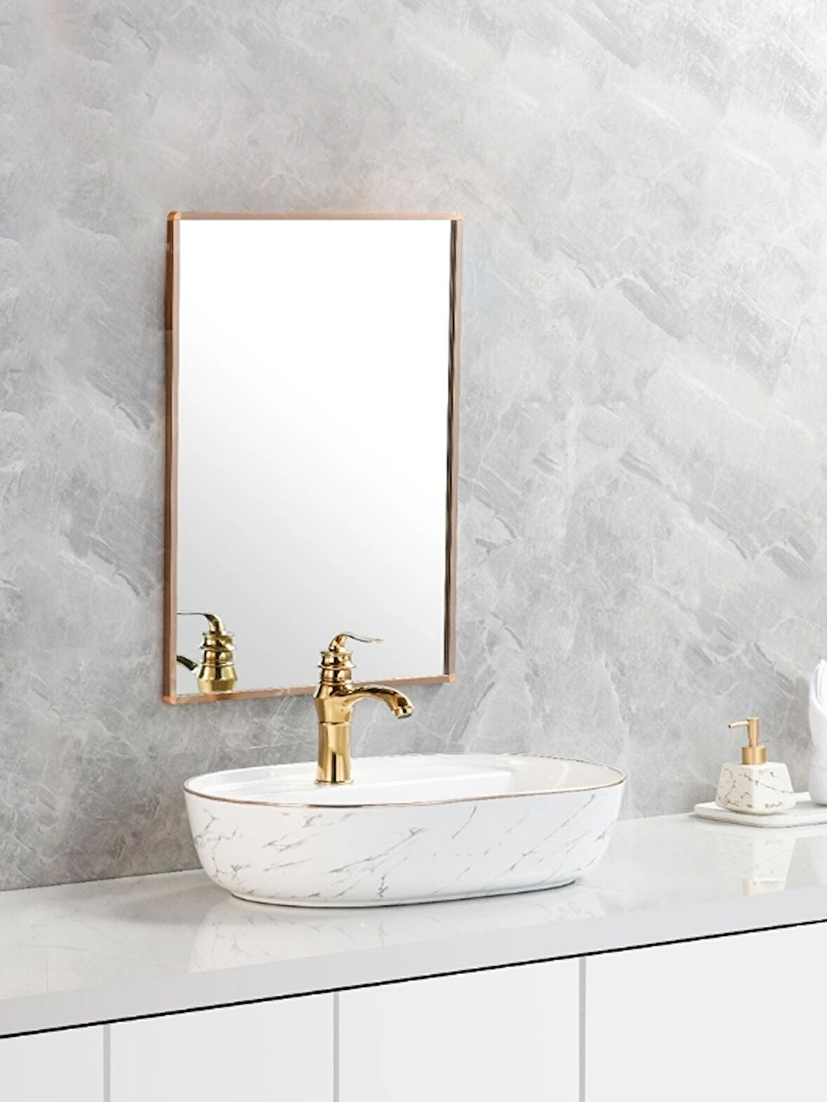 Tezgah Üstü Seramik Çanak Lavabo Banyo Lavabosu