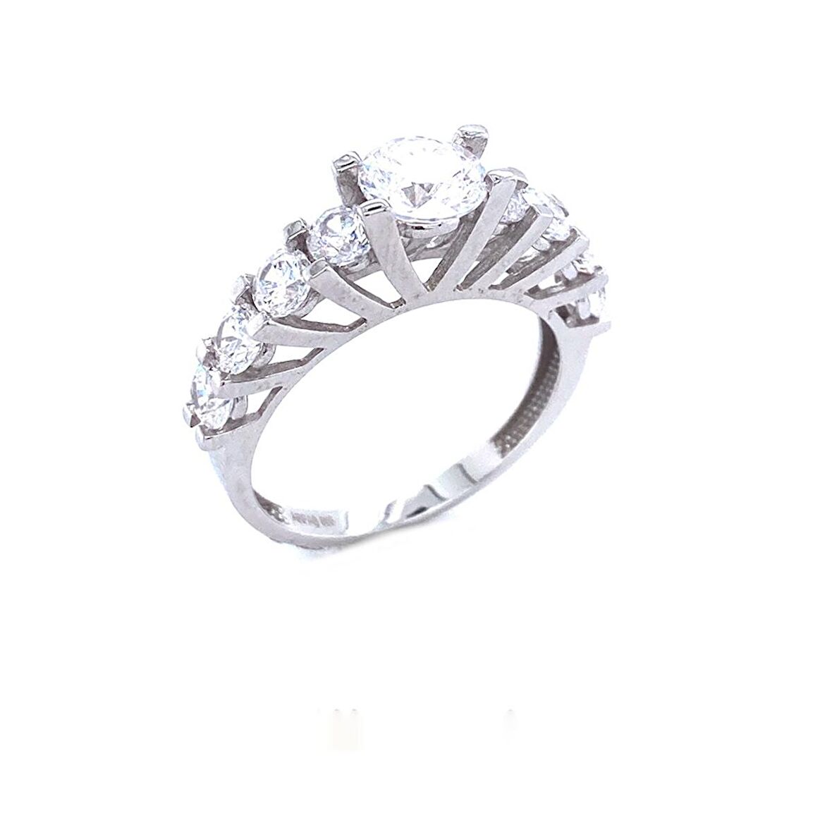 Prenses Dokuztaş Altın Yüzük 14 Ayar