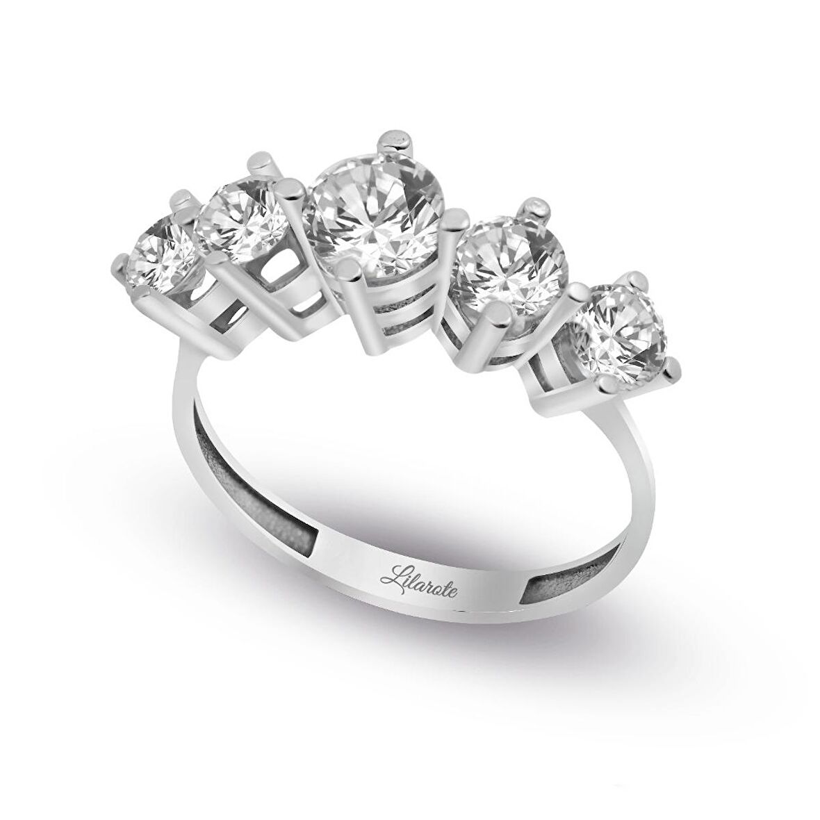 Beştaş Beyaz Altın Yüzük 14 Ayar