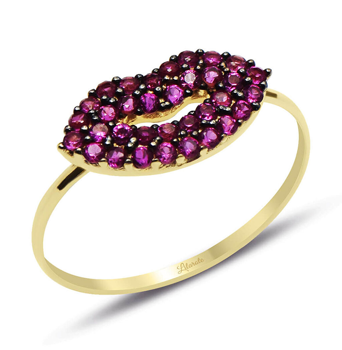 Öpücük Dudak Figürlü Yüzük