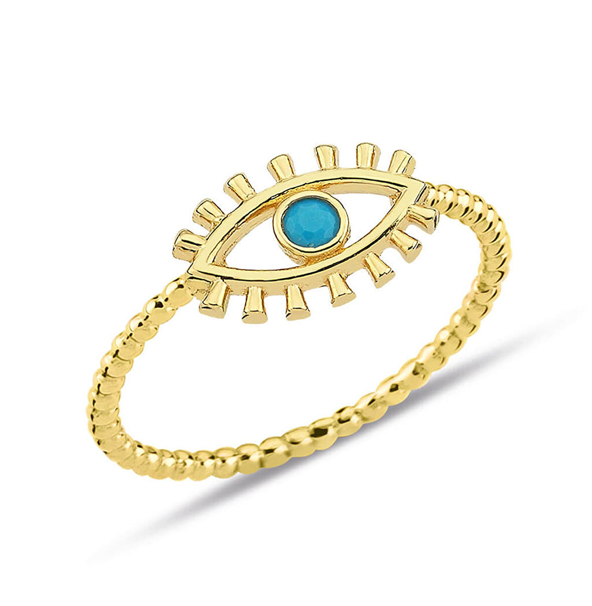 Göz Kirpikli Firuzeli Yüzük