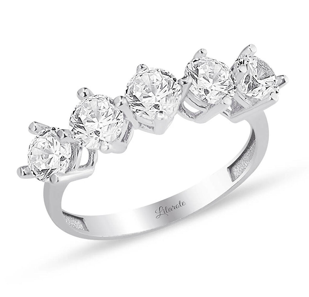 Beştaş Altın Yüzük 14 Ayar Beyaz