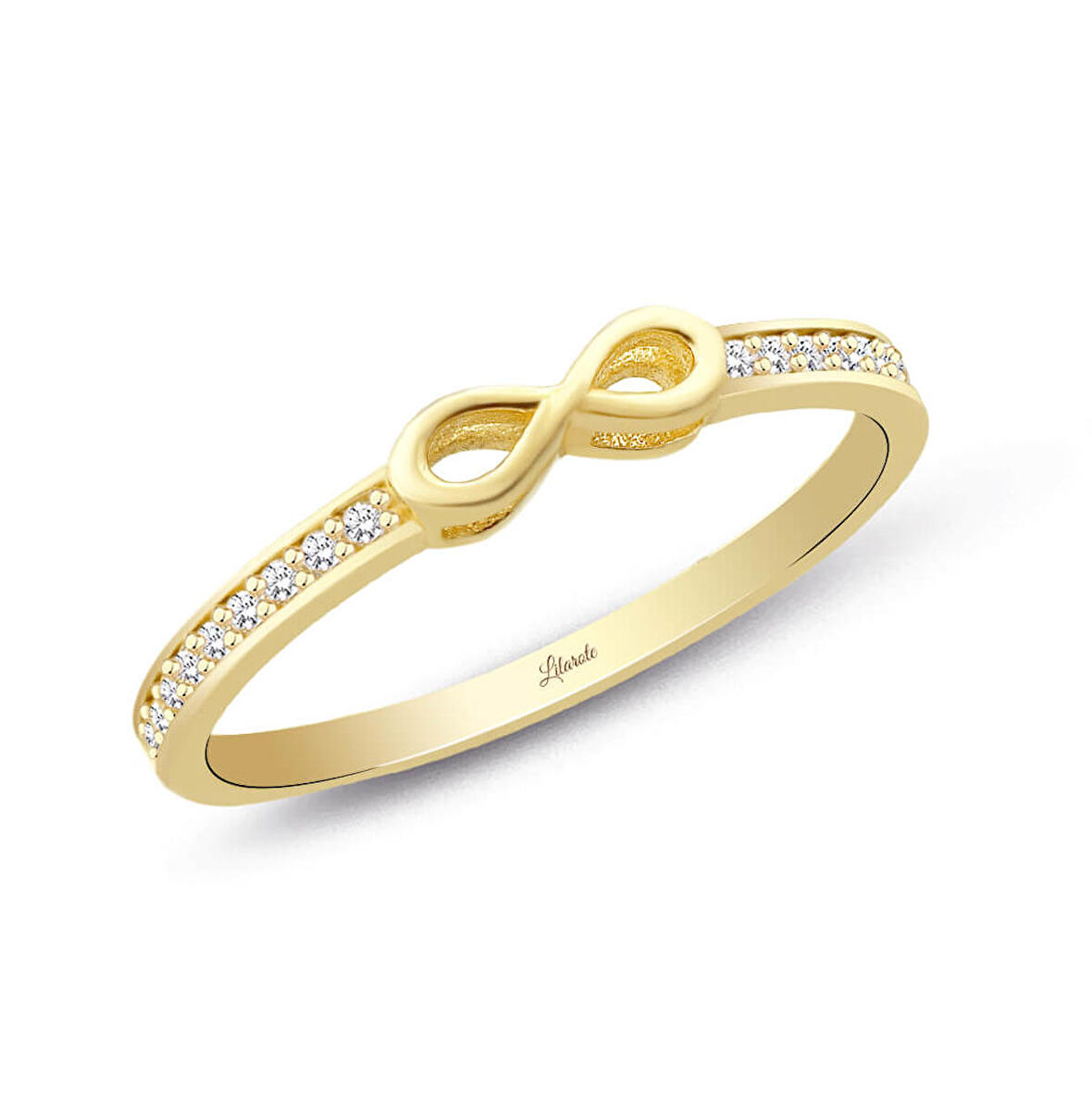 Sonsuzluk Altın Taşlı Trend Yüzük