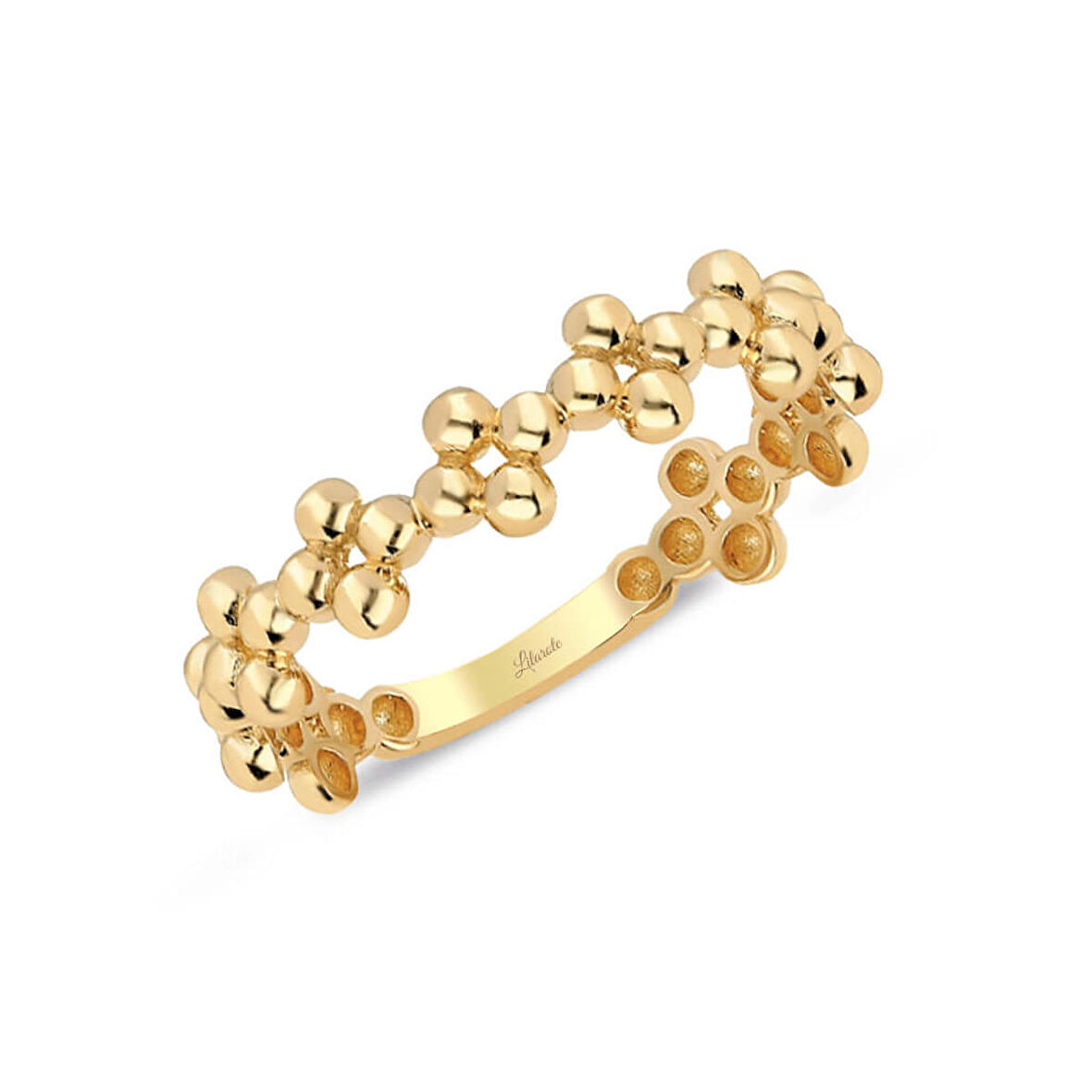 Top Top Taç Motifli Altın Yüzük