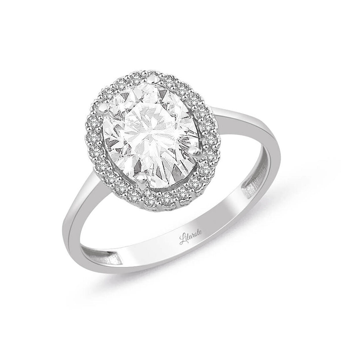 Oval Tektaş Taşlı Altın Yüzük