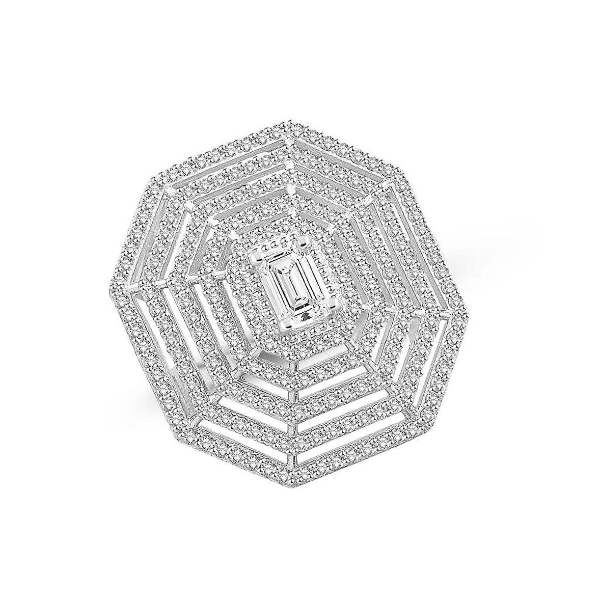 Beş Şeritli Baget Altın Yüzük